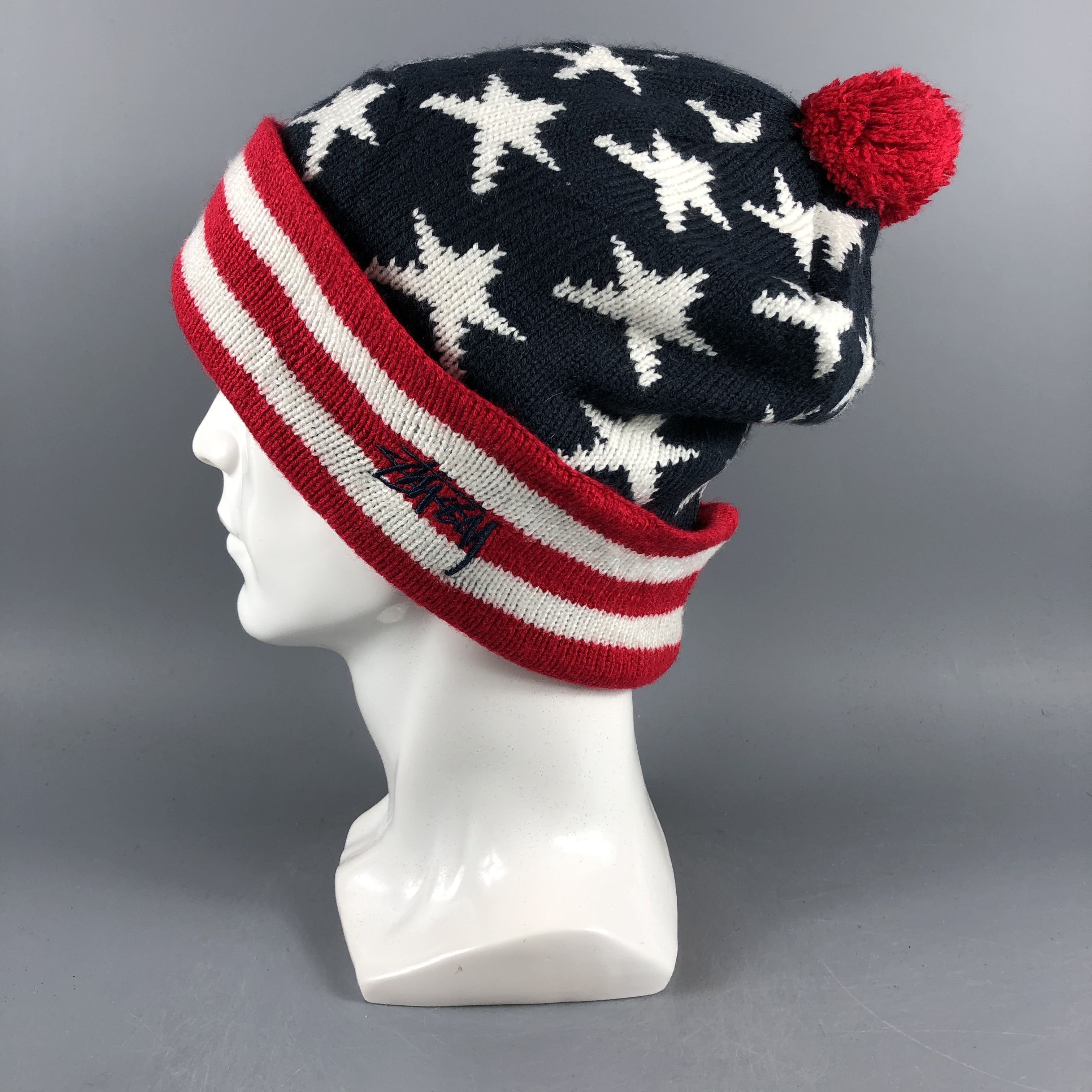 Stussy × Vintage Stussy America Beanie Snow Hat Snow Cap -B1944 Size ONE SIZE - 2 Thumbnail