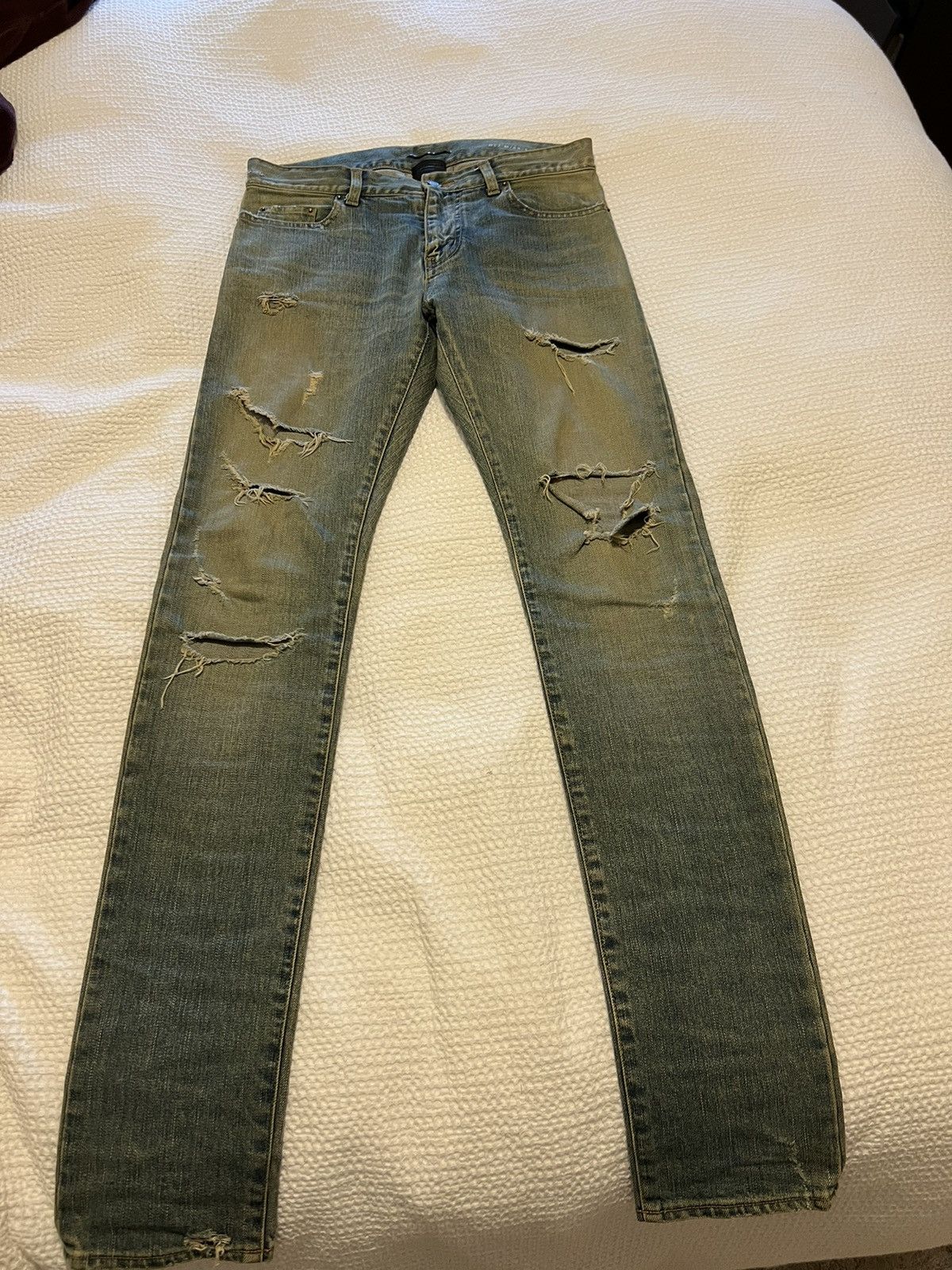 Saint Laurent Crash Denim | Grailed