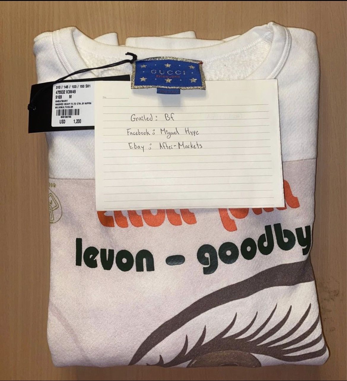Gucci GUCCI Elton John “levon - goodbye” sweatshirt Size US M / EU 48-50 / 2 - 2 Thumbnail