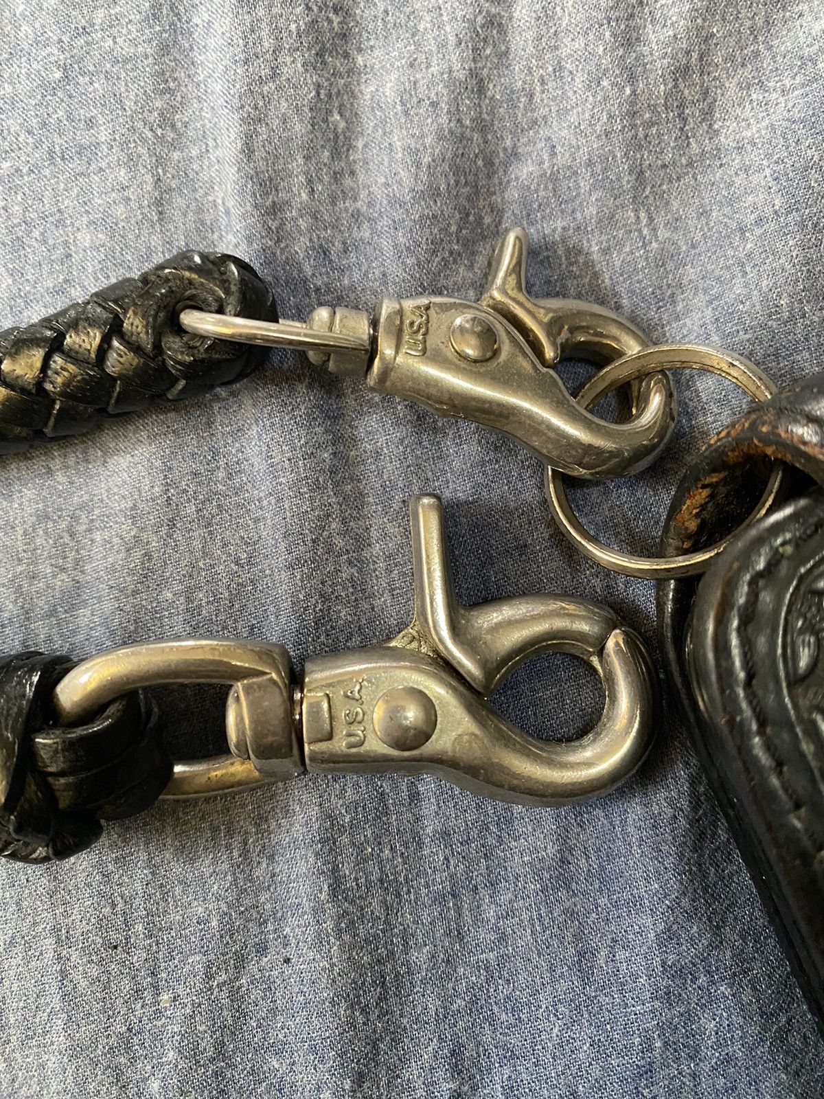 Leather LEATHER WALLET WITH CHAIN Size ONE SIZE - 10 Thumbnail
