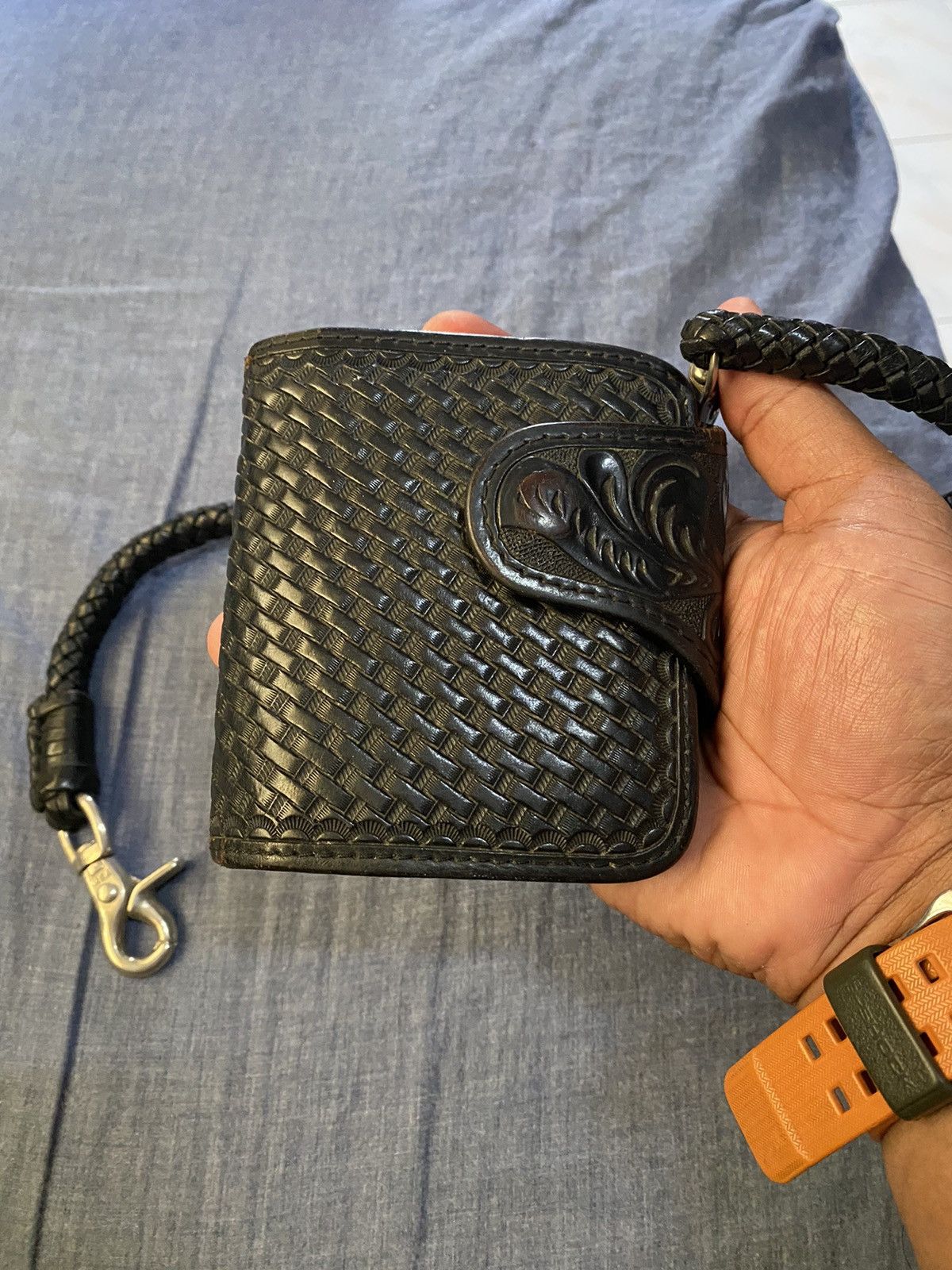 Leather LEATHER WALLET WITH CHAIN Size ONE SIZE - 8 Thumbnail
