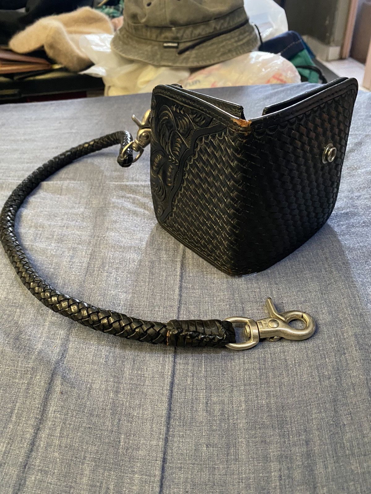 Leather LEATHER WALLET WITH CHAIN Size ONE SIZE - 4 Thumbnail