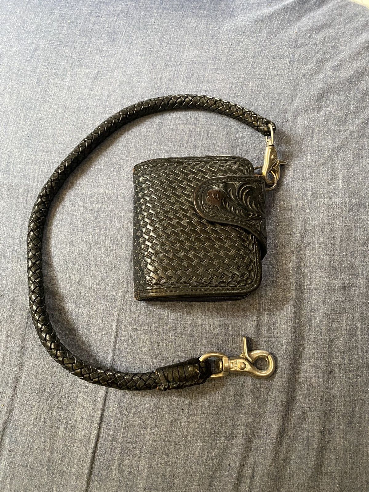 Leather LEATHER WALLET WITH CHAIN Size ONE SIZE - 1 Thumbnail