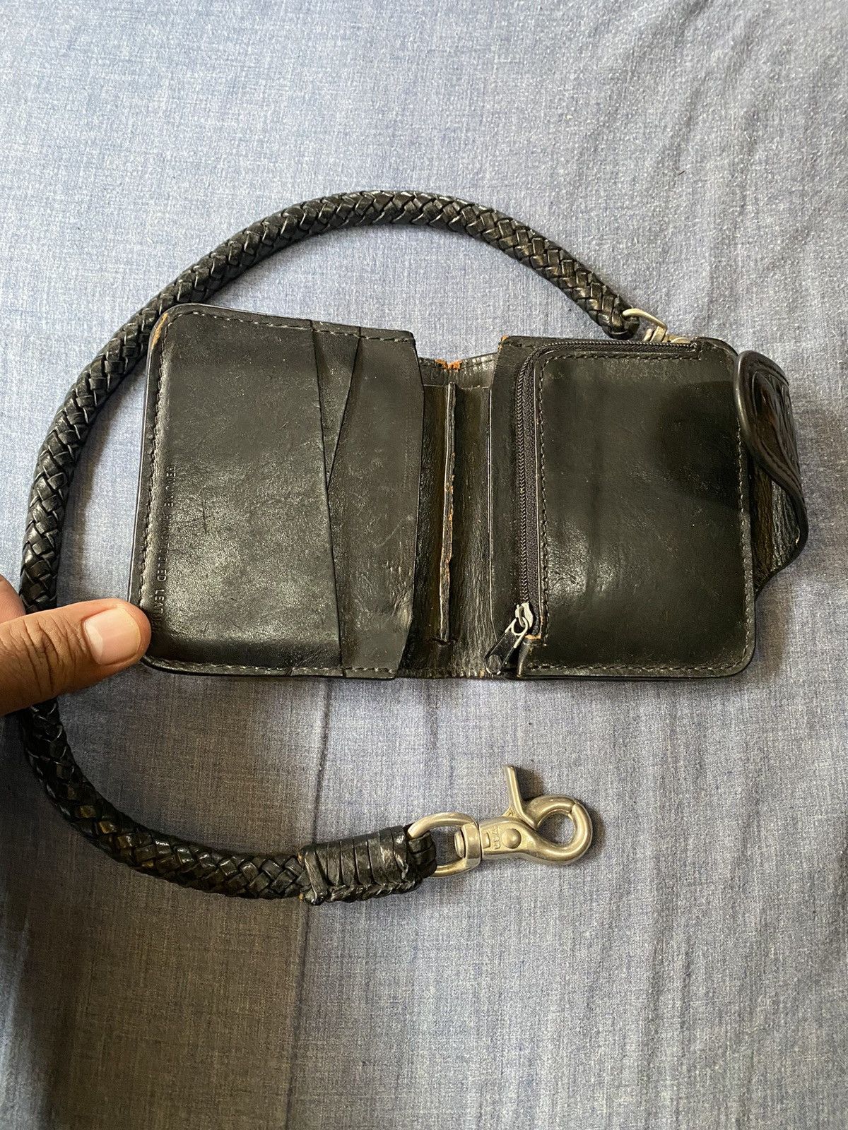 Leather LEATHER WALLET WITH CHAIN Size ONE SIZE - 3 Thumbnail