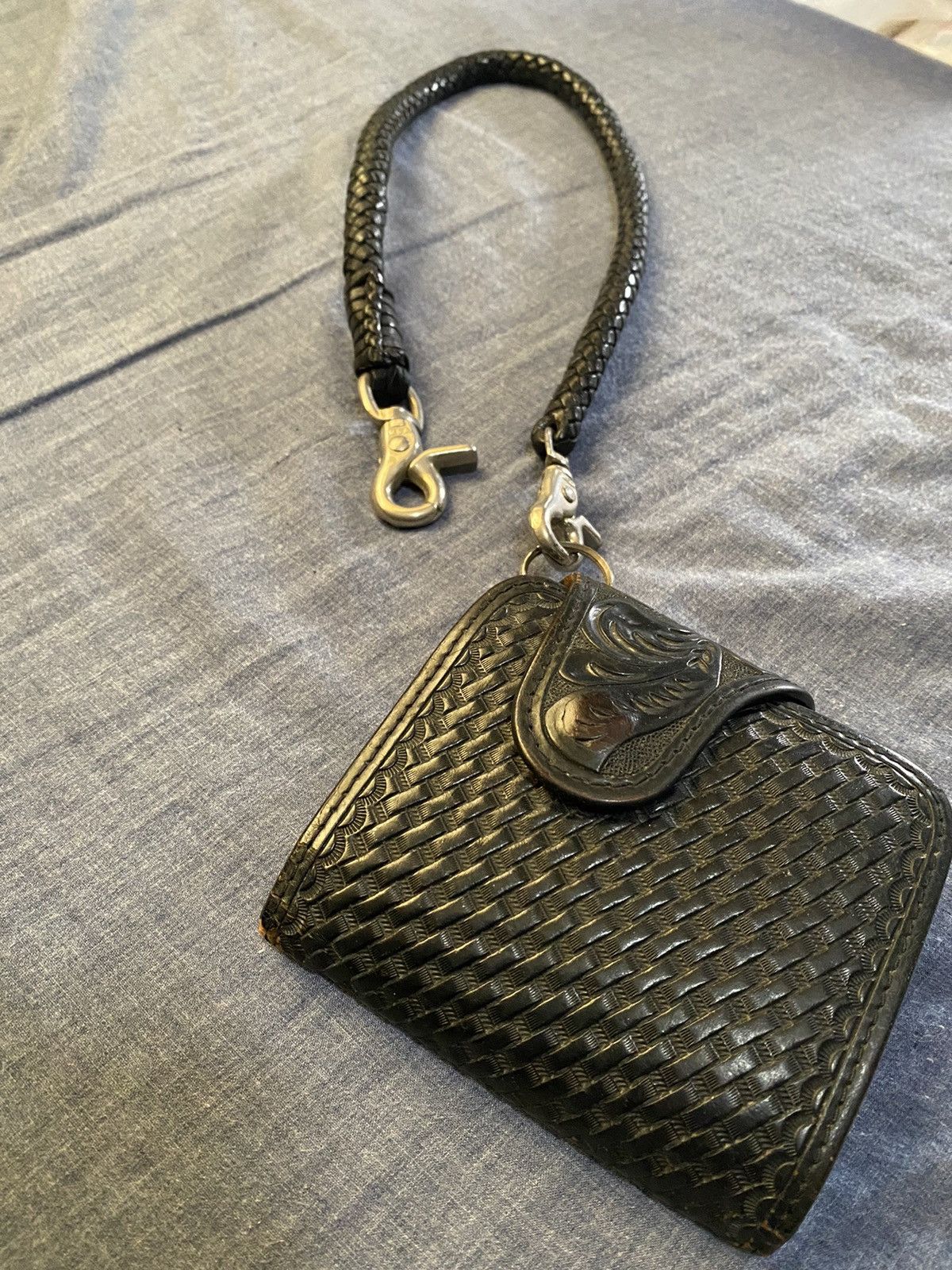Leather LEATHER WALLET WITH CHAIN Size ONE SIZE - 9 Thumbnail
