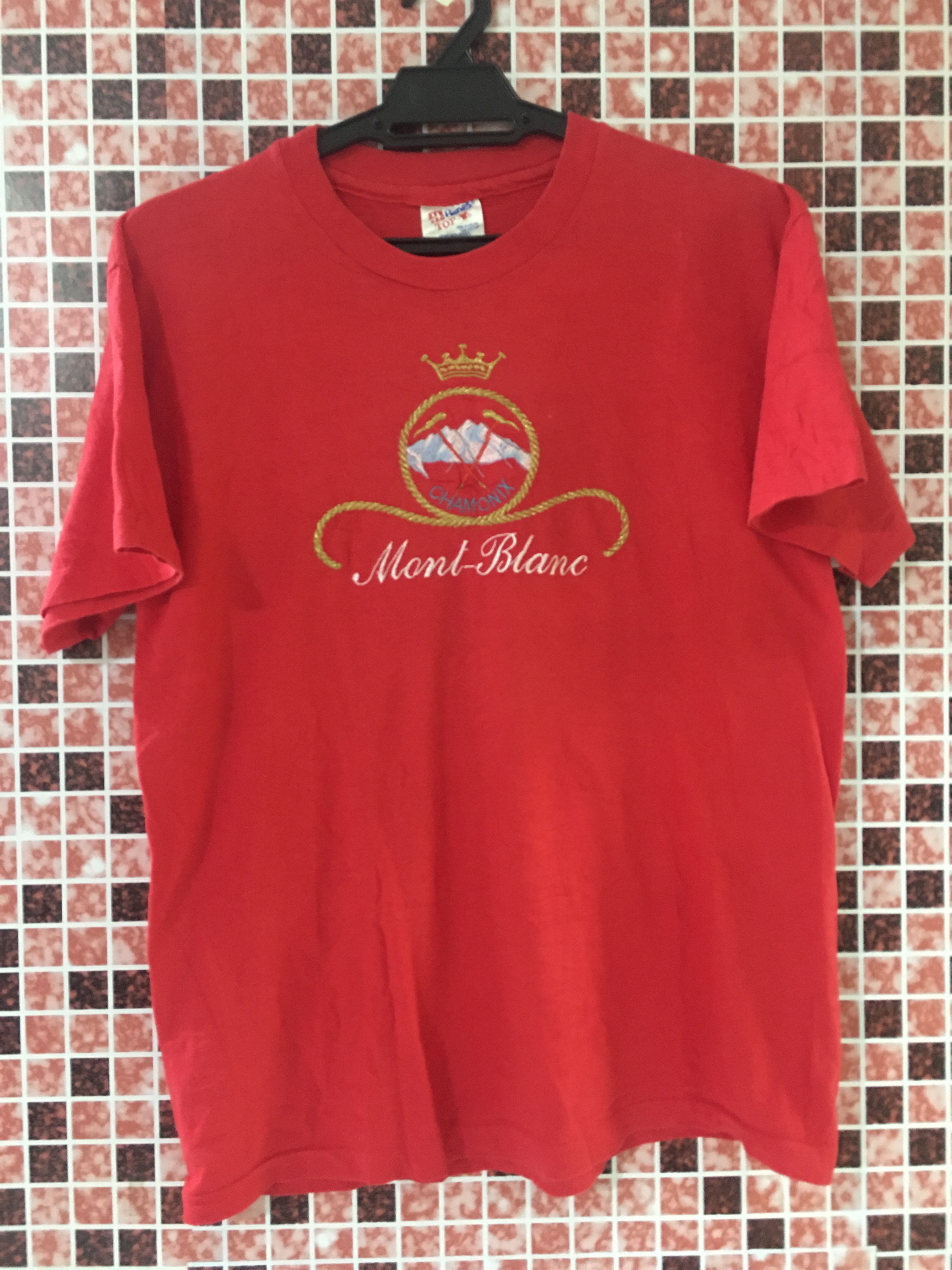 Hanes × Montblanc × Vintage Vintage Montblanc Logo Embroidered Single Stitch T Shirt M Size US M / EU 48-50 / 2 - 1 Thumbnail