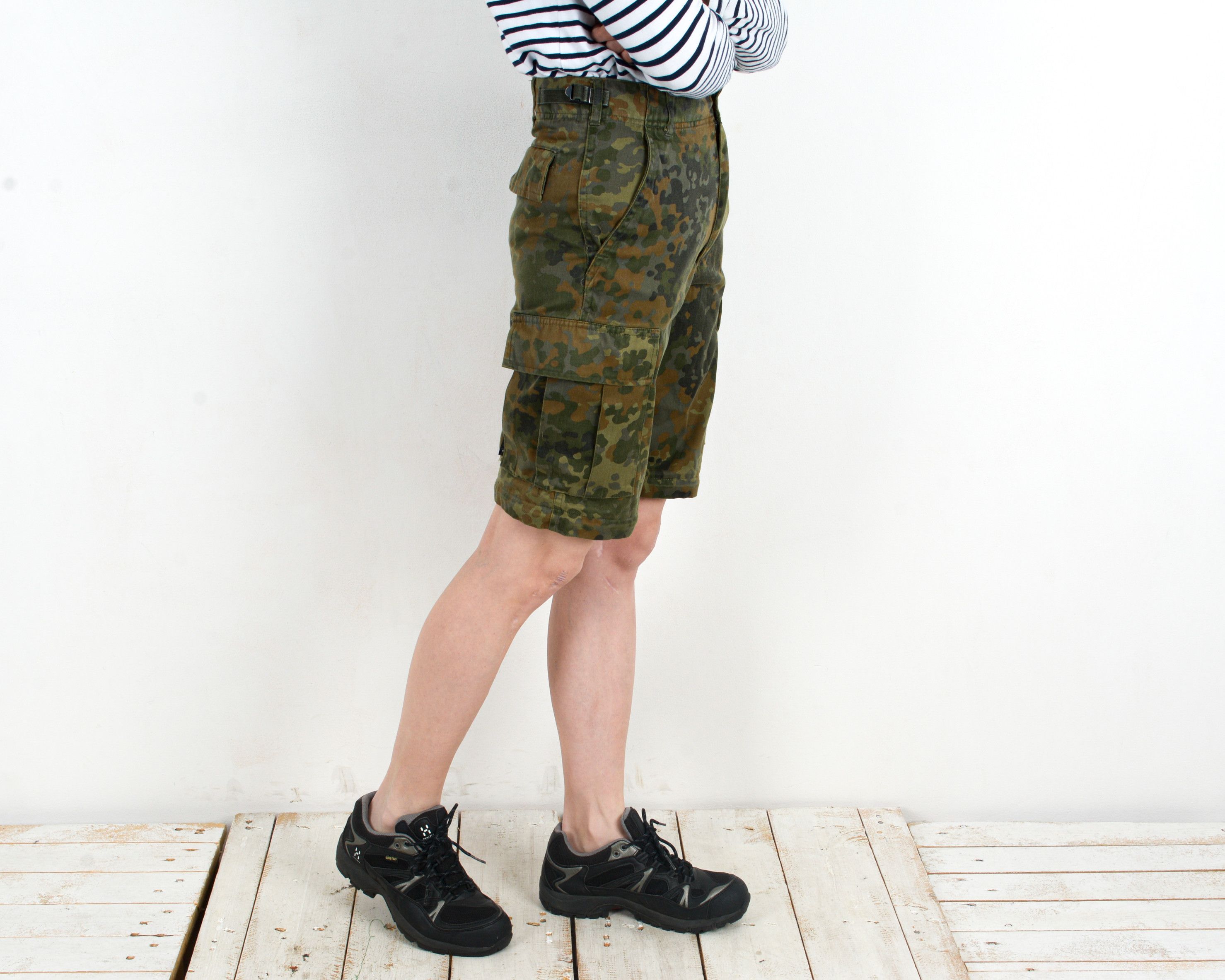 MIL-TEC × Vintage German Camo W27 Cargo Combat Shorts Trousers Army Military Size 27" / US 4 / IT 40 - 3 Thumbnail