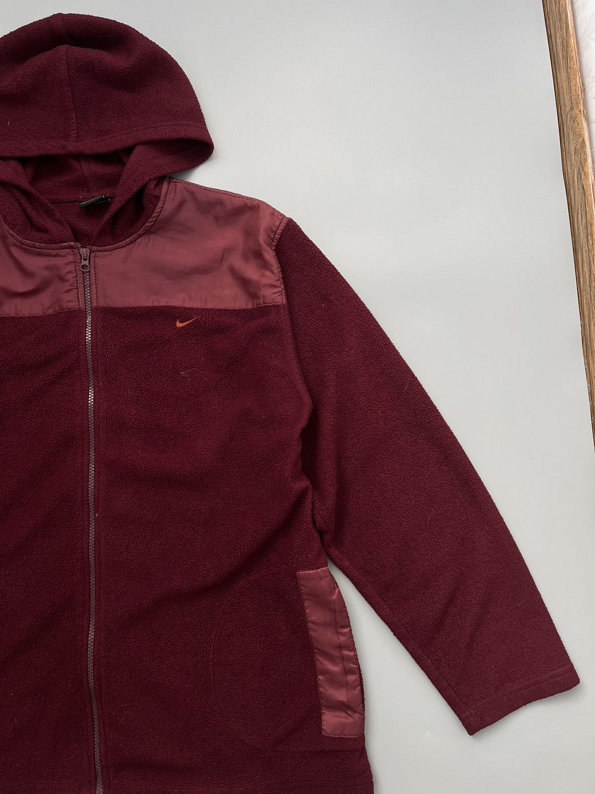 Nike × Vintage Vintage Nike Fleece Hoodie Size XL Size US L / EU 52-54 / 3 - 3 Thumbnail