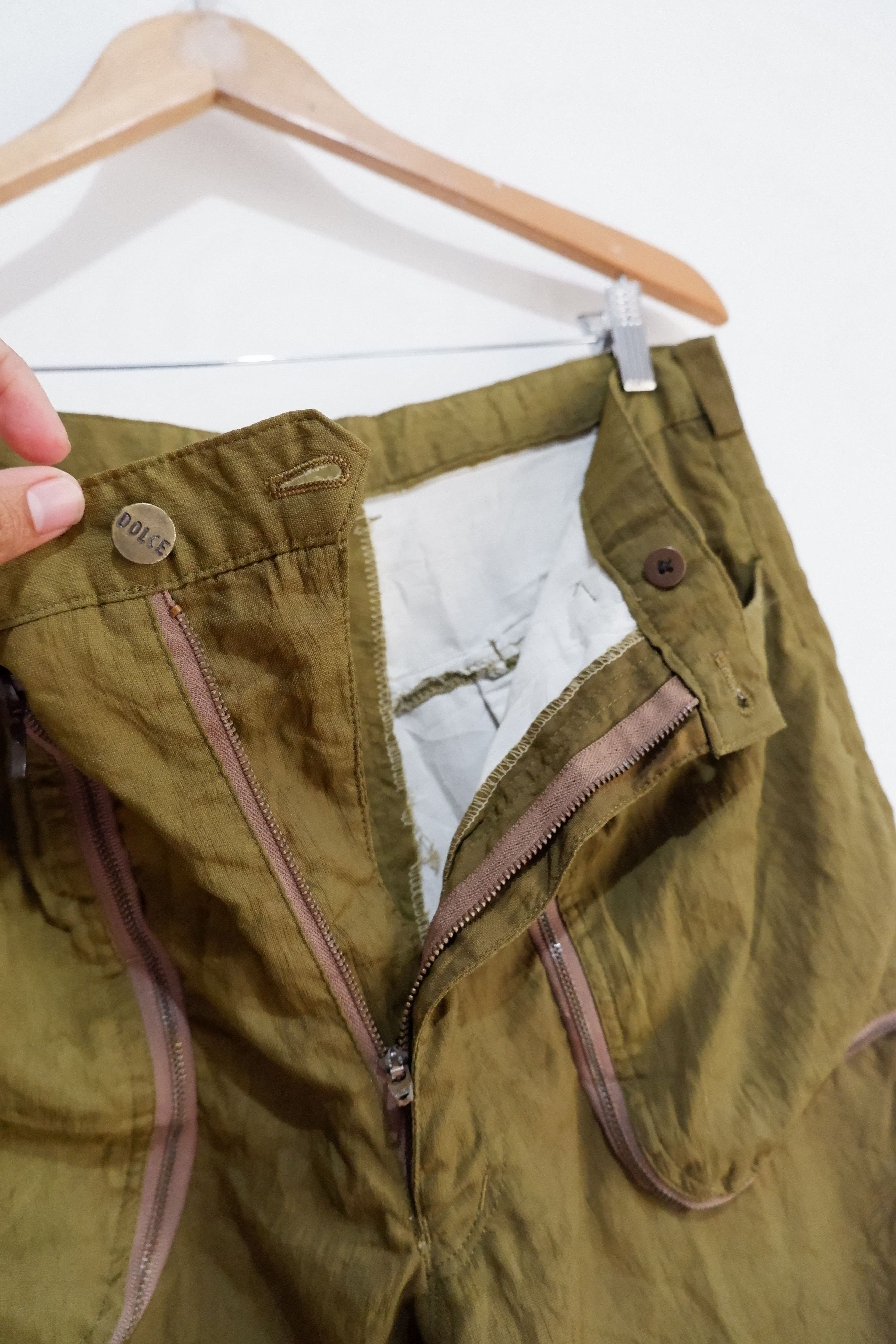 Japanese Brand Vintage Japan Brand Dolce 3D Pocket Silk Pants Size US 34 / EU 50 - 5 Thumbnail