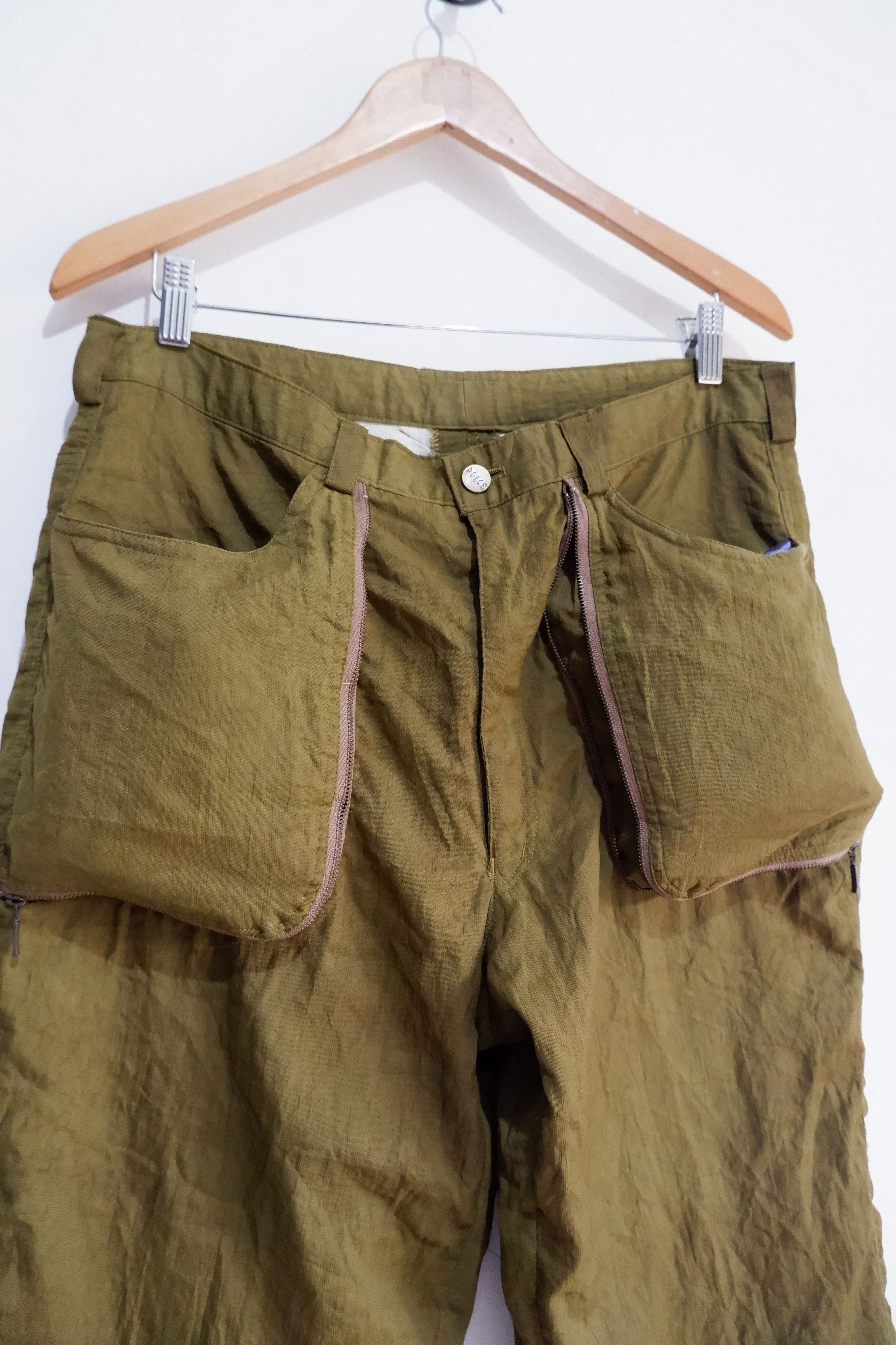 Japanese Brand Vintage Japan Brand Dolce 3D Pocket Silk Pants Size US 34 / EU 50 - 2 Thumbnail