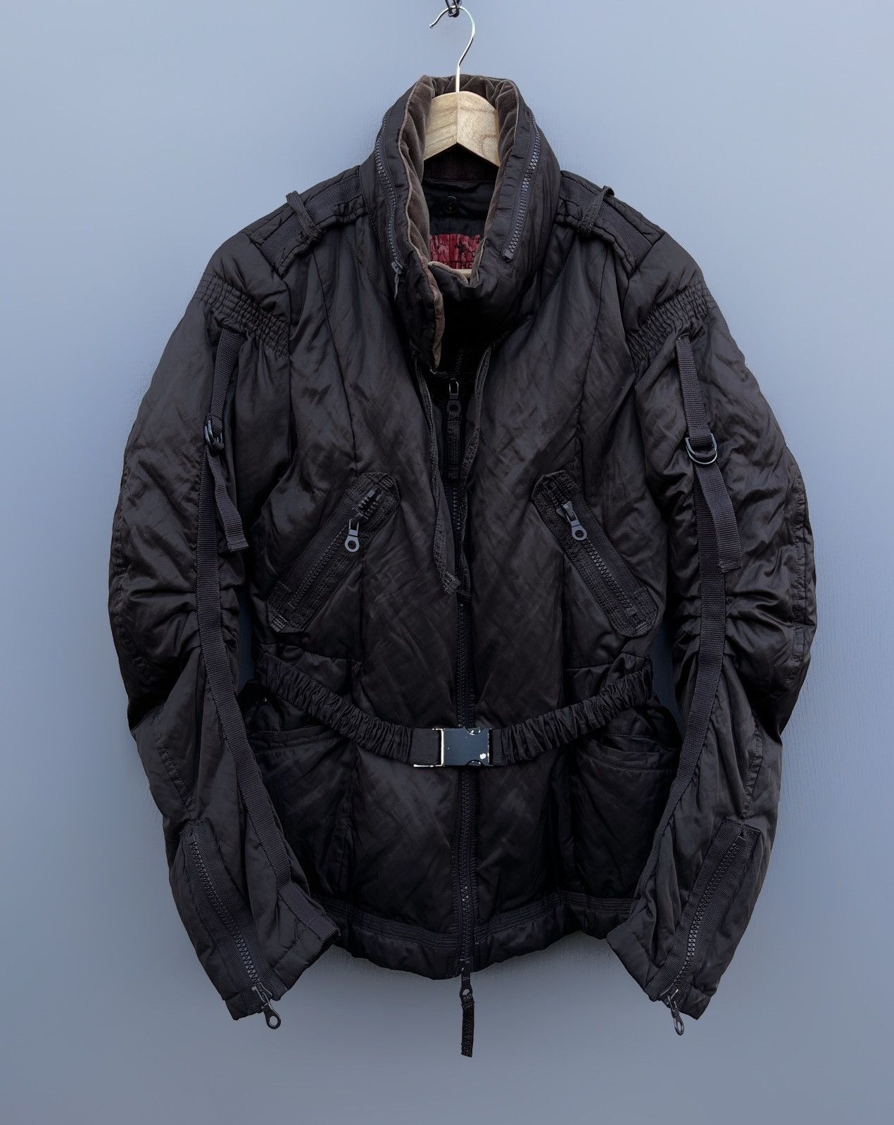 GIRBAUD Leather Wool Jacket Varsity Y2K Vintage Le Jean De Marithé 