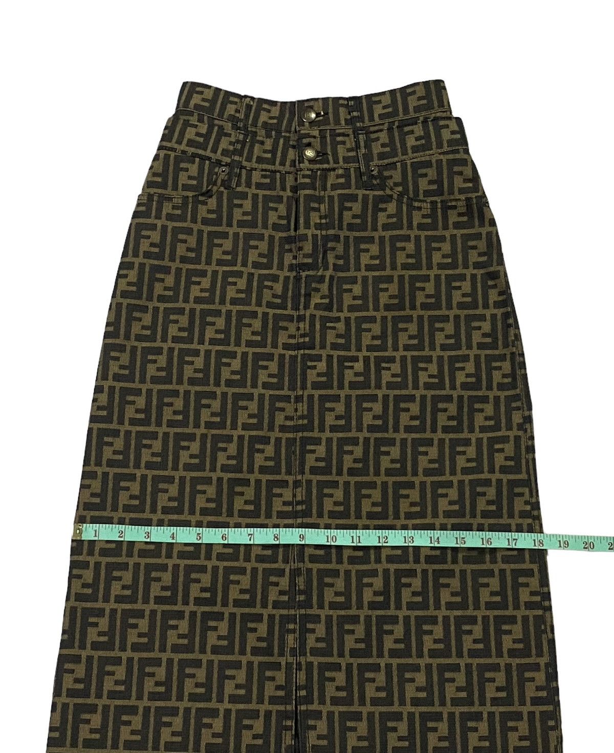 Fendi Rare‼️Vintage FENDI Monogram Double Waist Skits Jeans Size 24" / US 00 / IT 34 - 7 Thumbnail