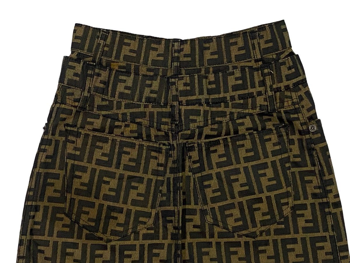 Fendi Rare‼️Vintage FENDI Monogram Double Waist Skits Jeans Size 24" / US 00 / IT 34 - 18 Thumbnail