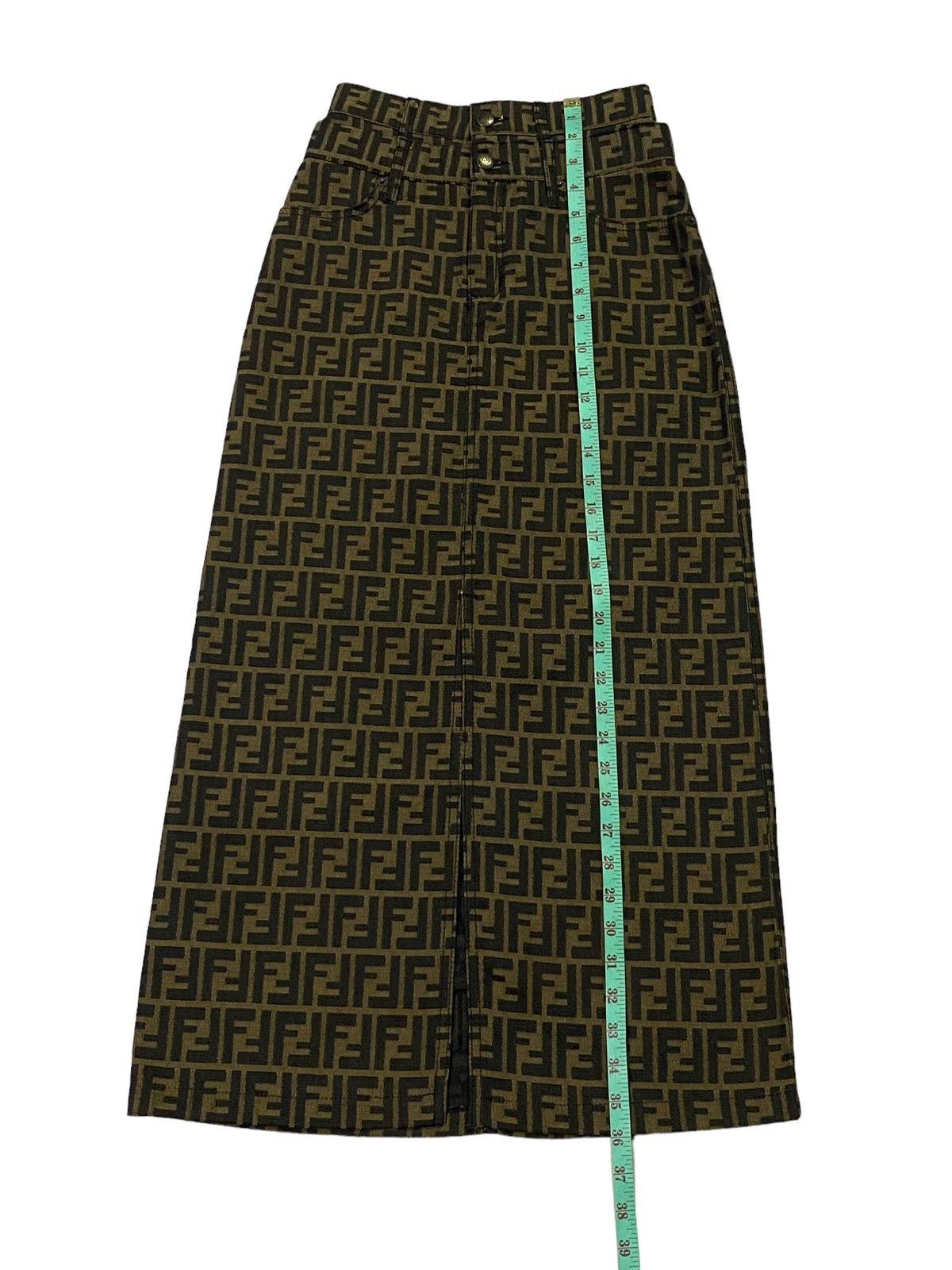 Fendi Rare‼️Vintage FENDI Monogram Double Waist Skits Jeans Size 24" / US 00 / IT 34 - 5 Thumbnail