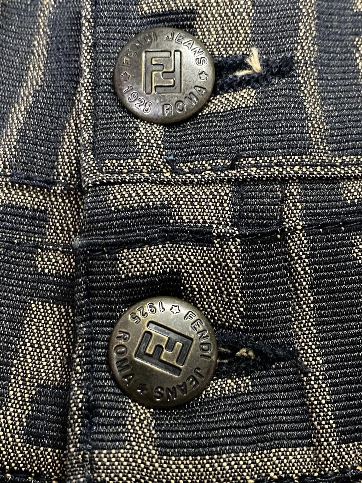 Fendi Rare‼️Vintage FENDI Monogram Double Waist Skits Jeans Size 24" / US 00 / IT 34 - 13 Thumbnail