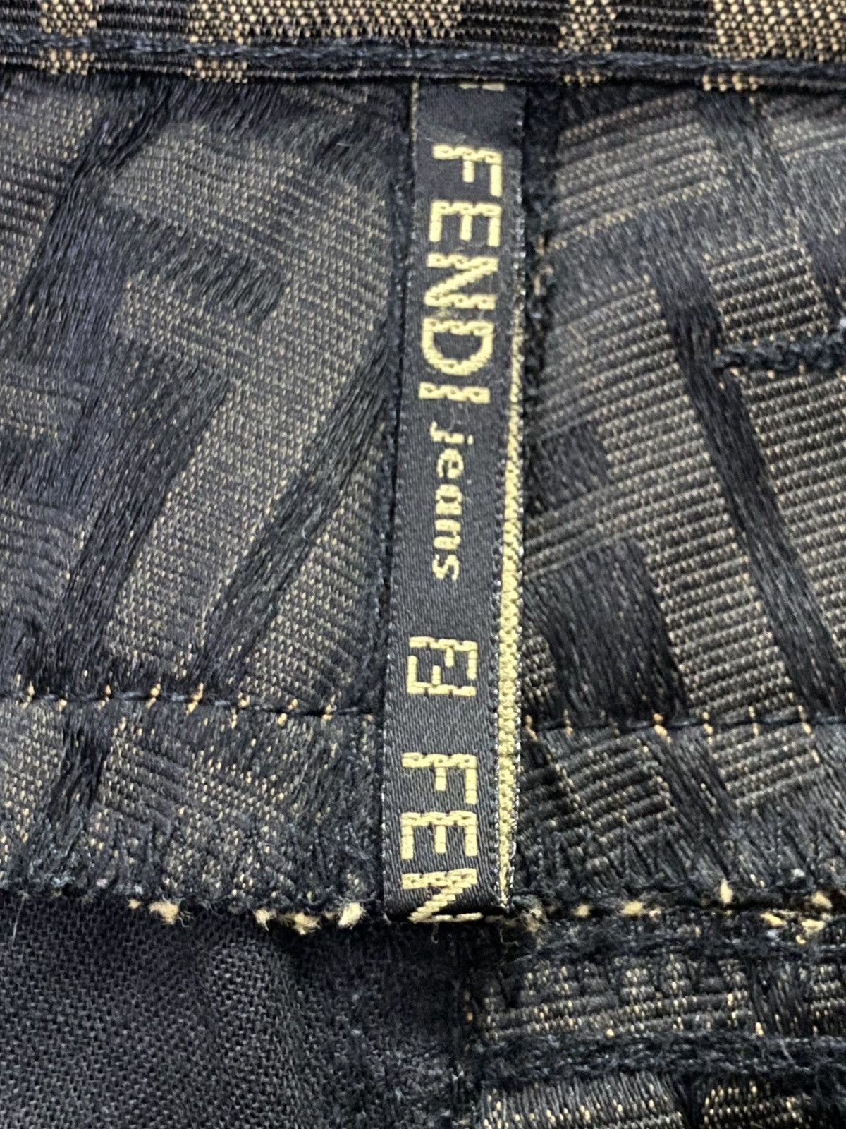 Fendi Rare‼️Vintage FENDI Monogram Double Waist Skits Jeans Size 24" / US 00 / IT 34 - 12 Thumbnail