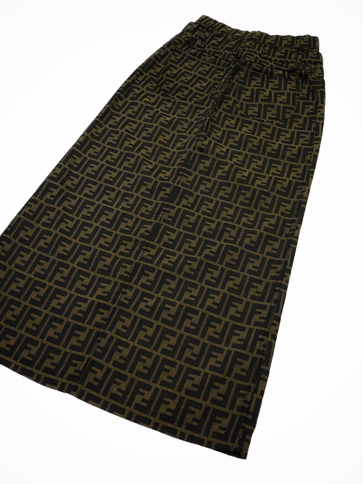 Fendi Rare‼️Vintage FENDI Monogram Double Waist Skits Jeans Size 24" / US 00 / IT 34 - 21 Thumbnail