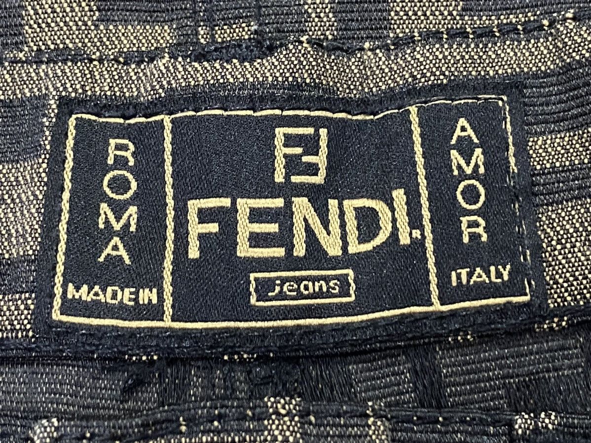 Fendi Rare‼️Vintage FENDI Monogram Double Waist Skits Jeans Size 24" / US 00 / IT 34 - 9 Thumbnail