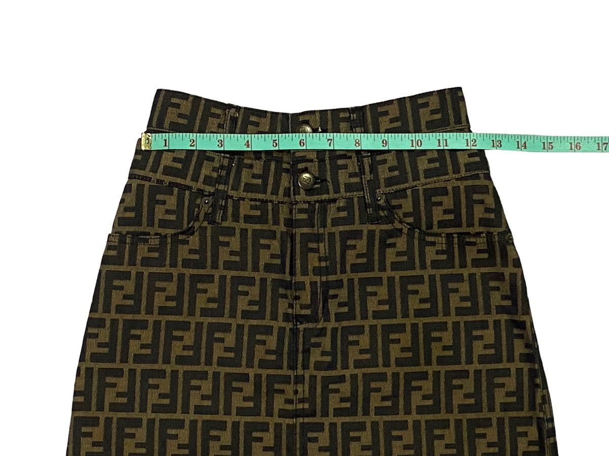 Fendi Rare‼️Vintage FENDI Monogram Double Waist Skits Jeans Size 24" / US 00 / IT 34 - 4 Thumbnail