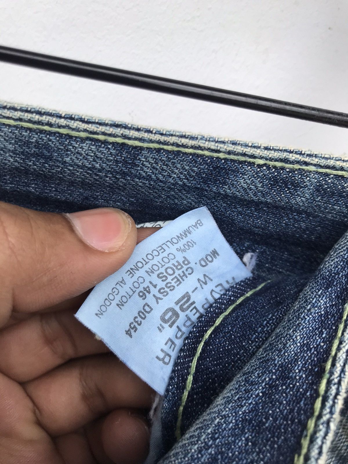 If Six Was Nine Red Pepper Embroidered Distressed Jeans - Unique Patch Style Size 30" / US 8 / IT 44 - 14 Thumbnail