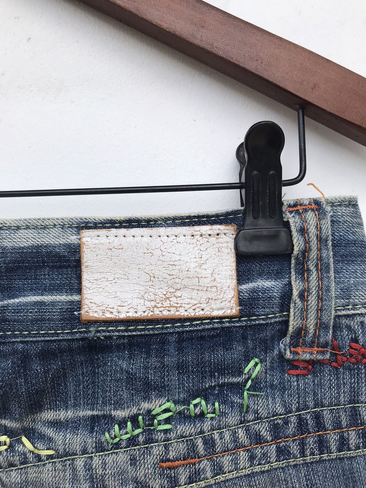 If Six Was Nine Red Pepper Embroidered Distressed Jeans - Unique Patch Style Size 30" / US 8 / IT 44 - 12 Thumbnail