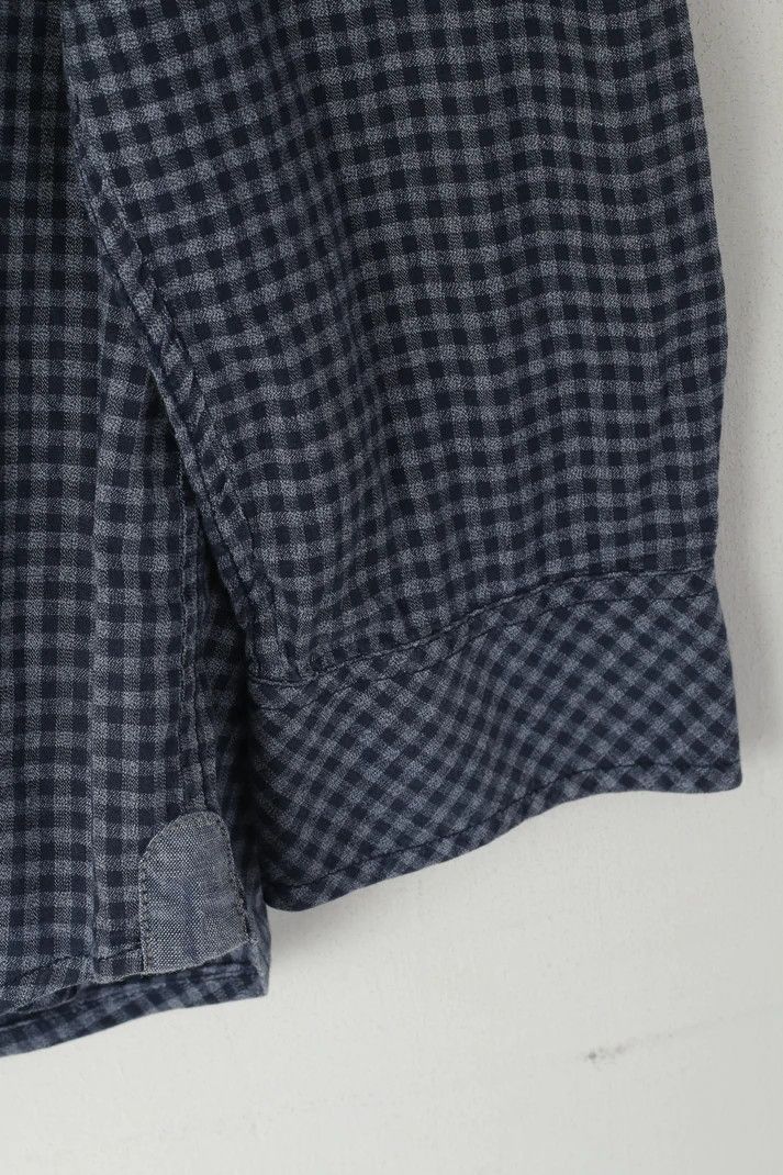 Diesel Diesel Co. Men S Casual Shirt Navy Check Cotton 3806 Size US S / EU 44-46 / 1 - 4 Thumbnail