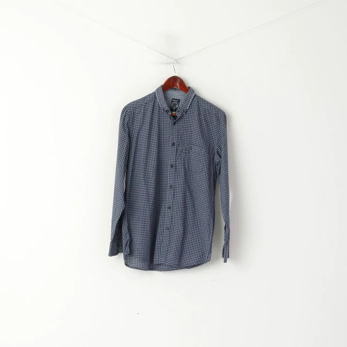 Diesel Diesel Co. Men S Casual Shirt Navy Check Cotton 3806 Size US S / EU 44-46 / 1 - 2 Thumbnail