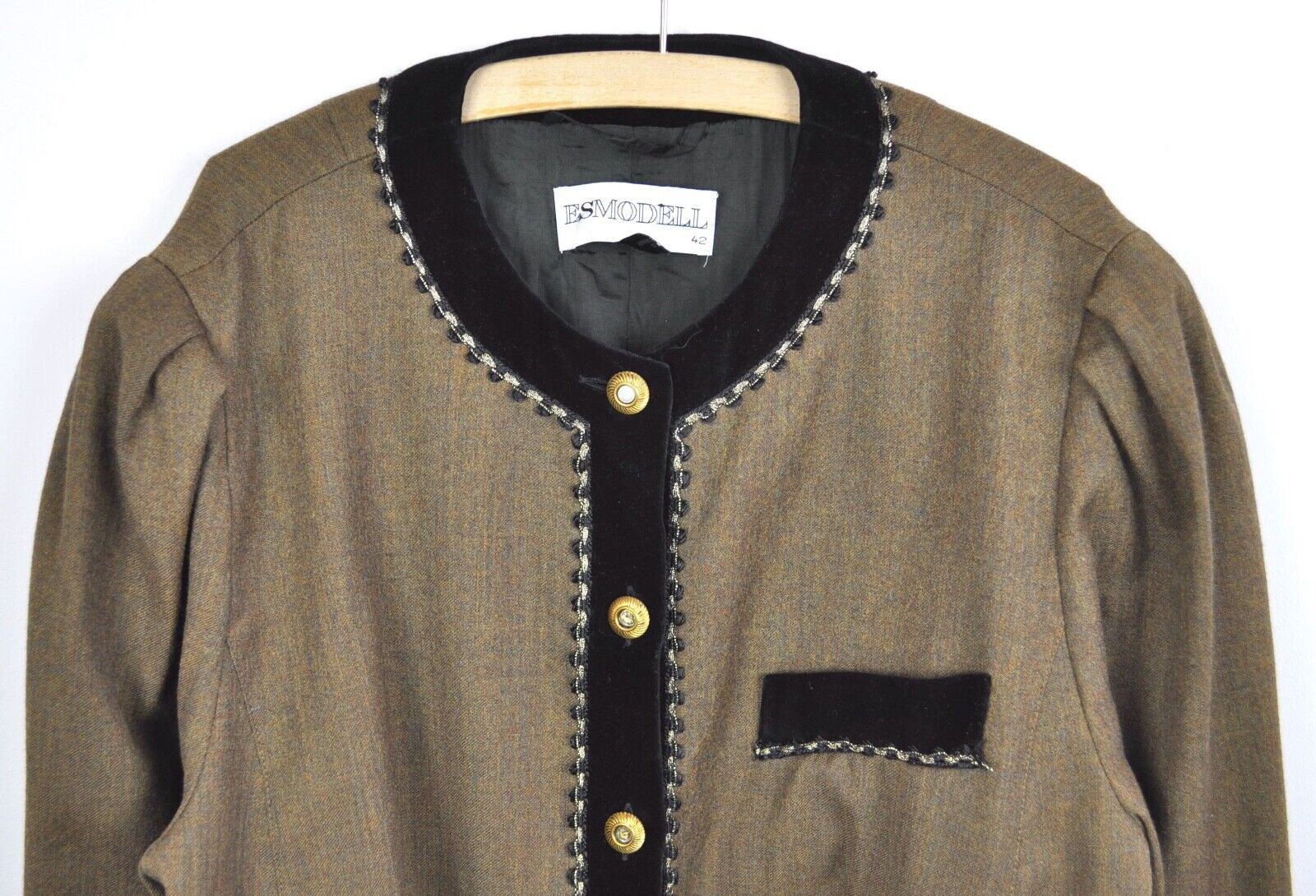 Other × Vintage Esmodell L Blazer Jacket Coat Made in West Germany Trachten Size L / US 10 / IT 46 - 2 Thumbnail