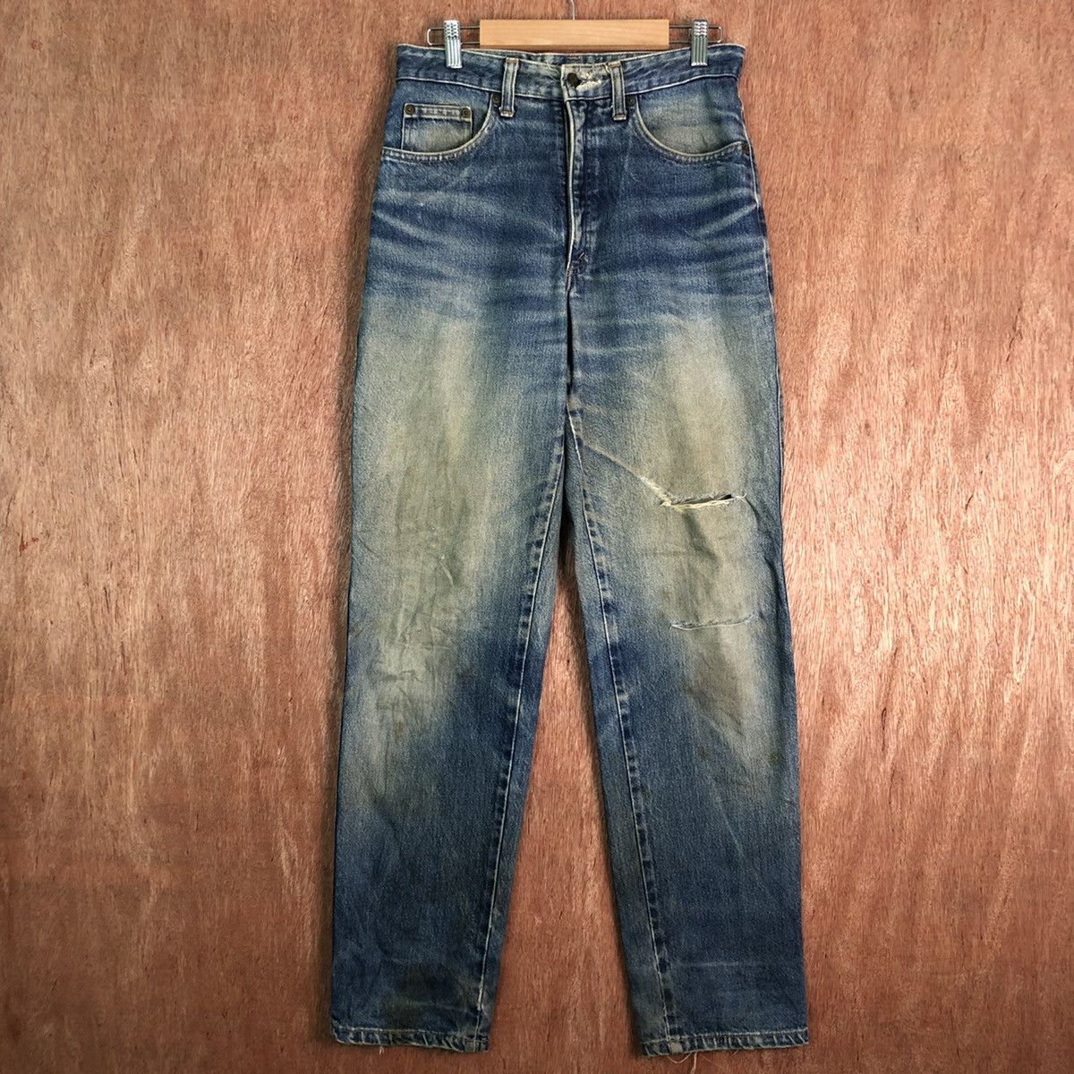 image of Bobson Blue Distressed Denim Jeans Pants C176, Men's (Size 29)