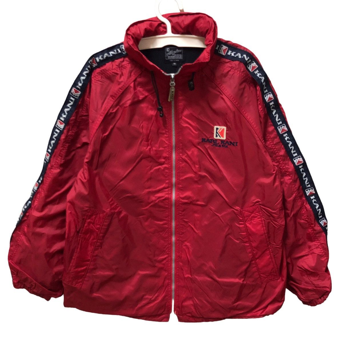 Vintage karl kani jeans side tape logo windbreaker