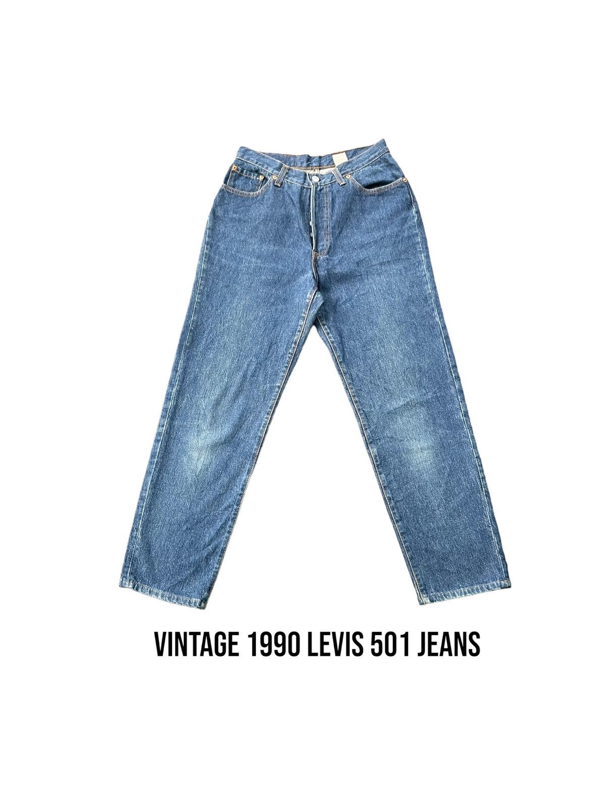 image of Vintage 1990 Levis 501 E Jeans in Blue, Women's (Size 29)