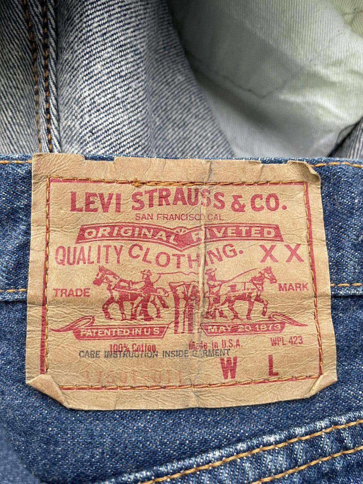 Levi's Vintage 1990 Levis 501 e Jeans Size 29" - 11 Thumbnail