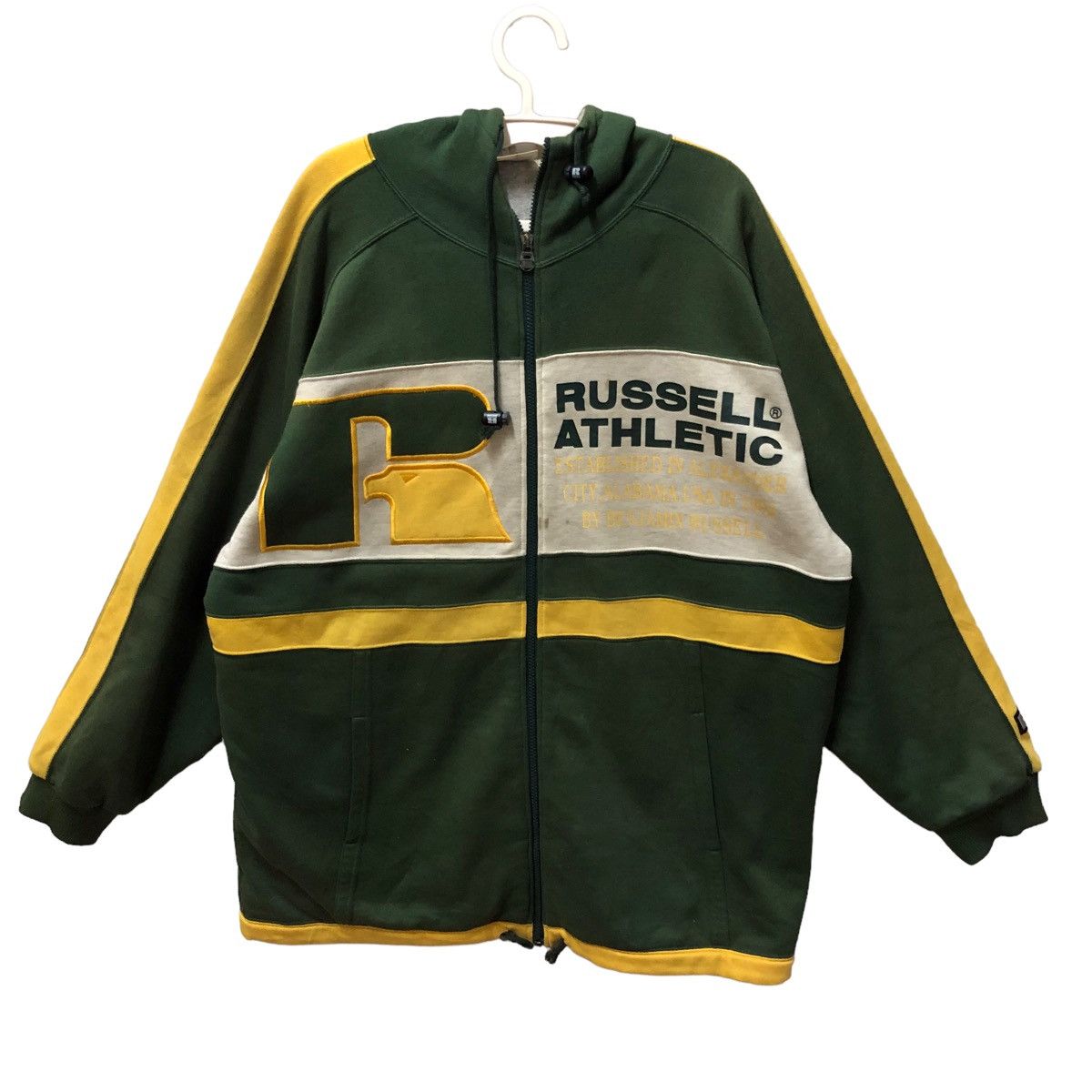 Vtg heavy weight russell athletic big logo double layer