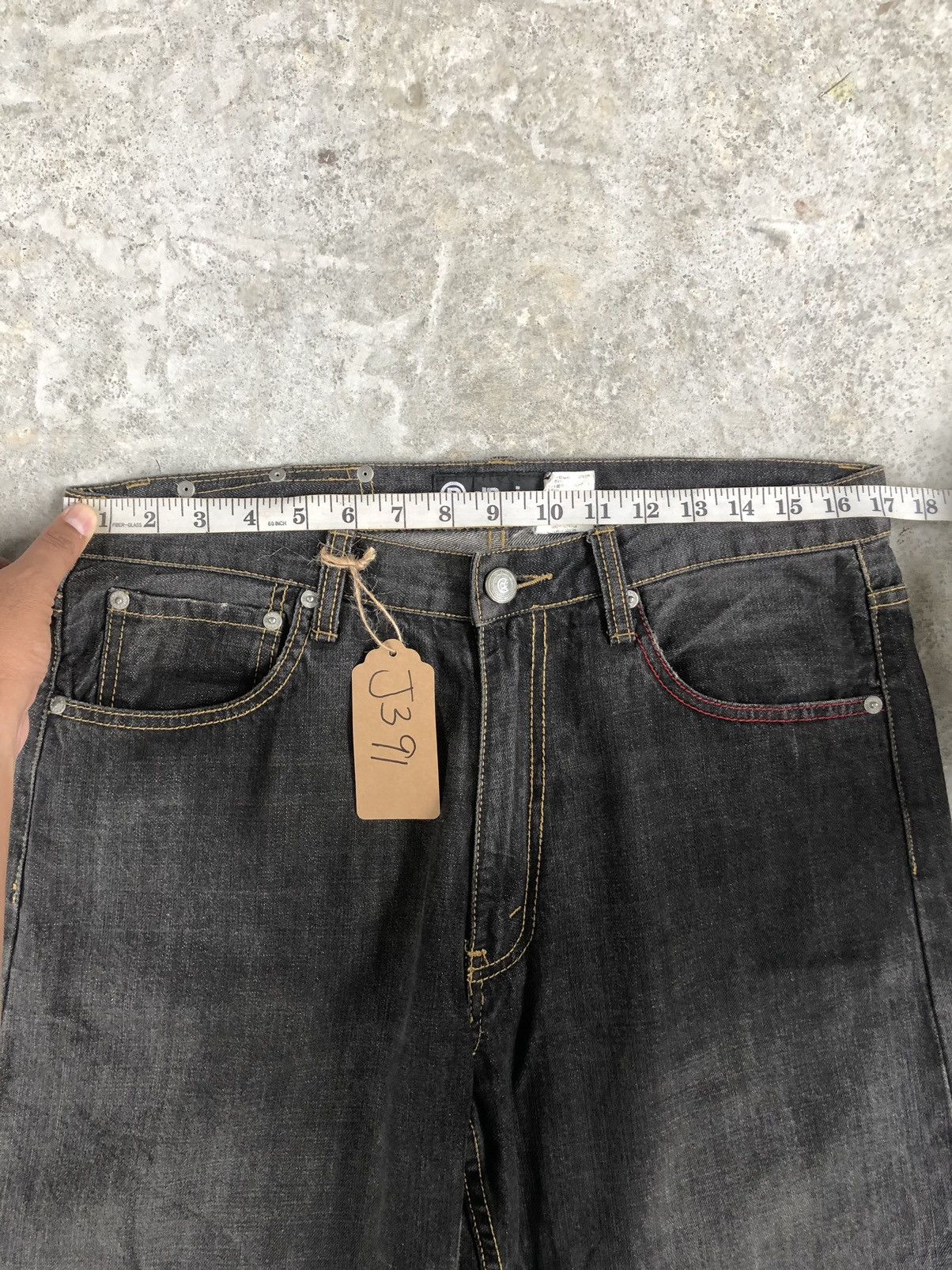 Japanese Brand Japanese Painted Jeans Big Logo Jeans Distressed Jean Size US 34 / EU 50 - 14 Thumbnail