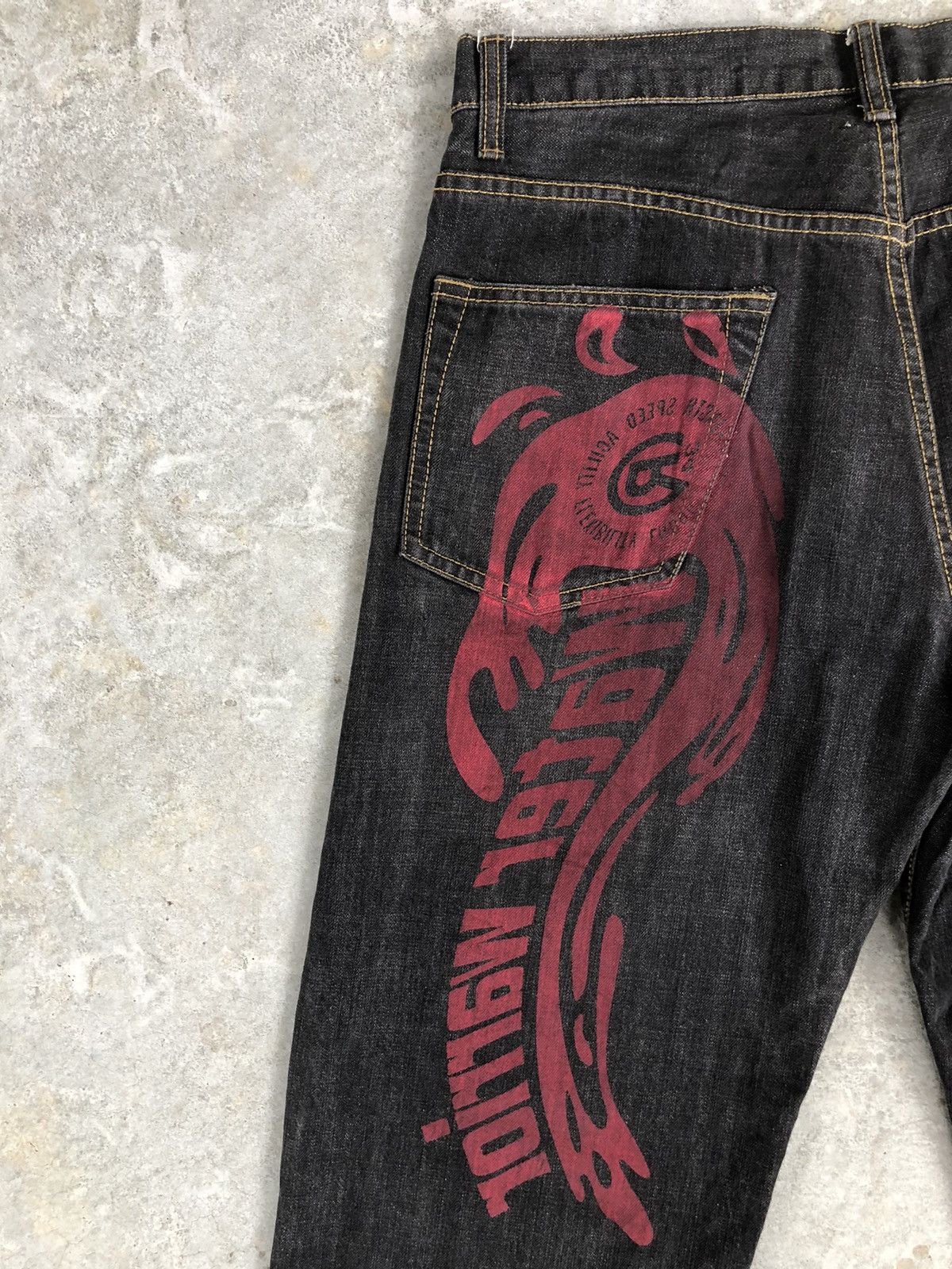 Japanese Brand Japanese Painted Jeans Big Logo Jeans Distressed Jean Size US 34 / EU 50 - 9 Thumbnail