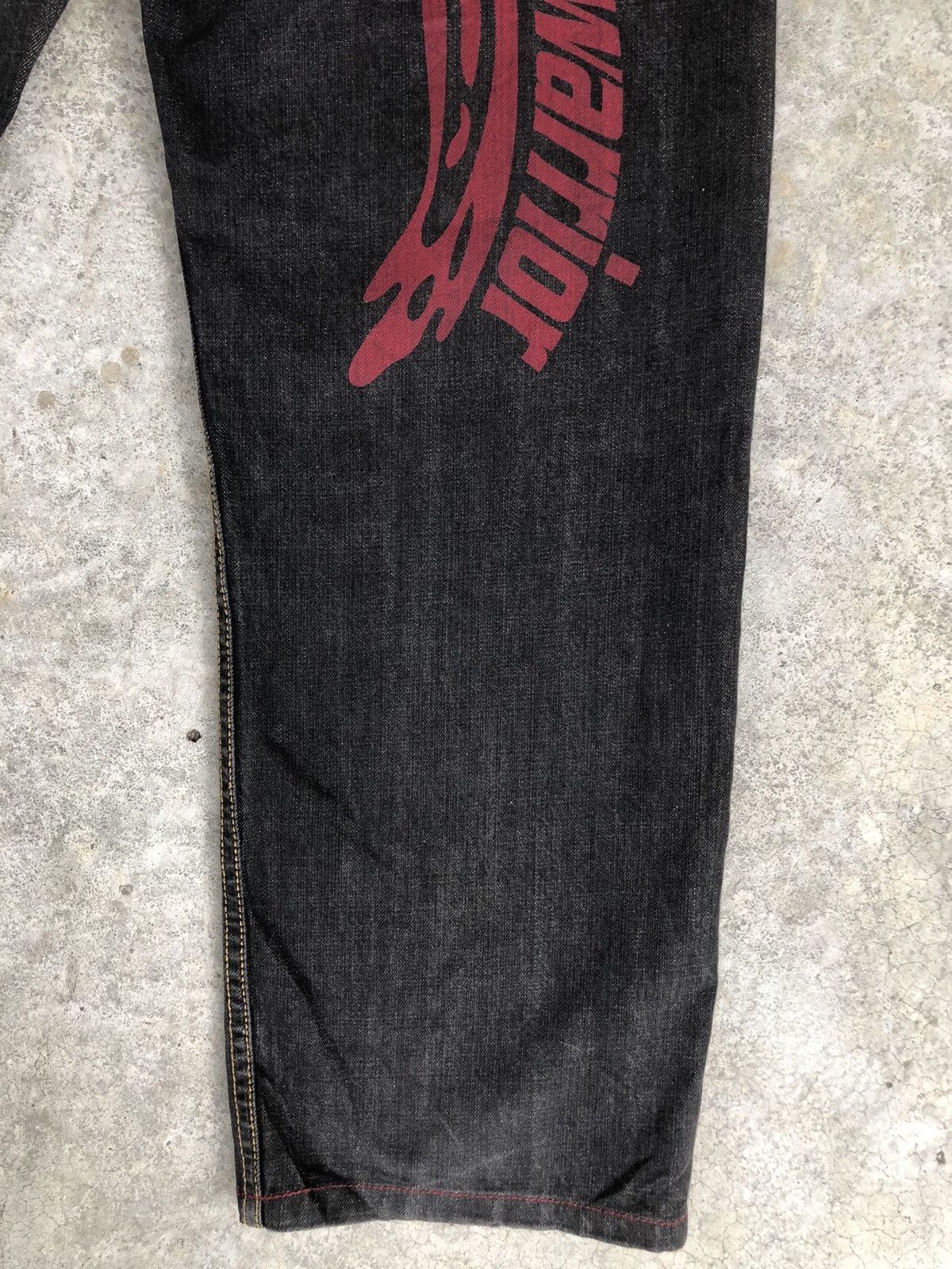 Japanese Brand Japanese Painted Jeans Big Logo Jeans Distressed Jean Size US 34 / EU 50 - 12 Thumbnail