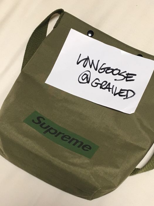 Supreme 2010 Green Box Logo Military Shoulder Bag | Grailed