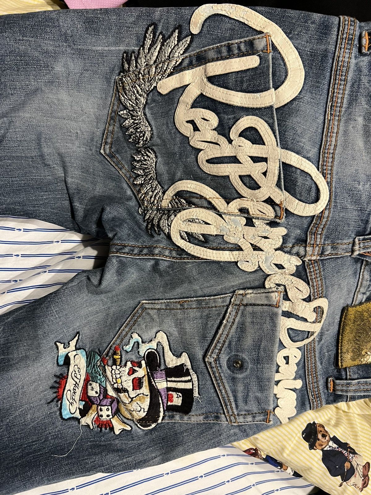 Ed Hardy × Streetwear × Vintage Ed hardy x Red Pepper Denim