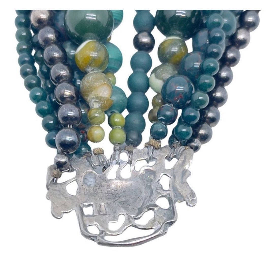 Other STEPHEN DWECK Y2K Jade Hematite Multi-Strand Bracelet Signed Size ONE SIZE - 9 Thumbnail