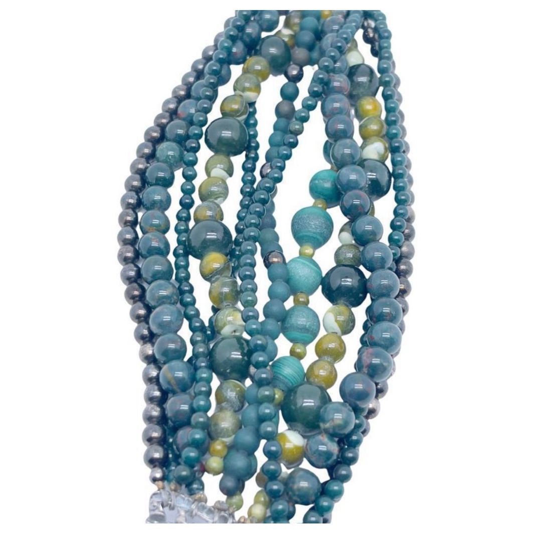 Other STEPHEN DWECK Y2K Jade Hematite Multi-Strand Bracelet Signed Size ONE SIZE - 12 Thumbnail