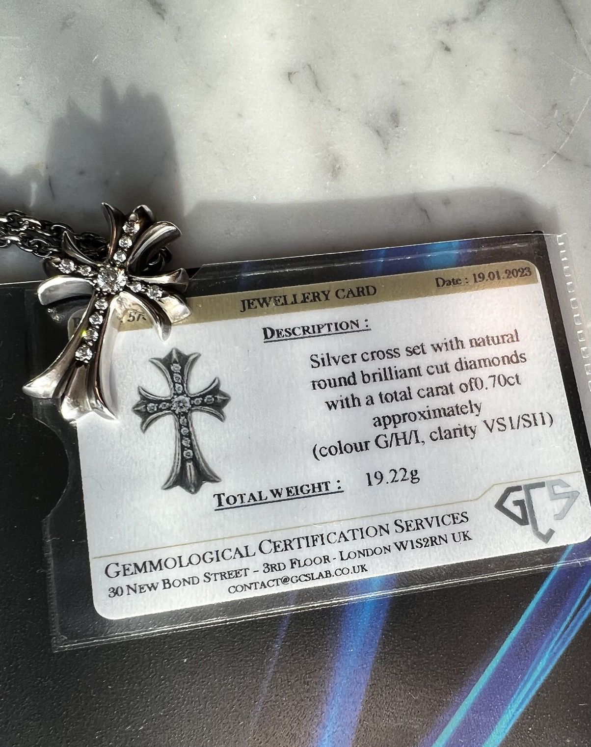 Chrome Hearts 23k$ Chrome Hearts pave diamond cross pendant Size ONE SIZE - 8 Thumbnail