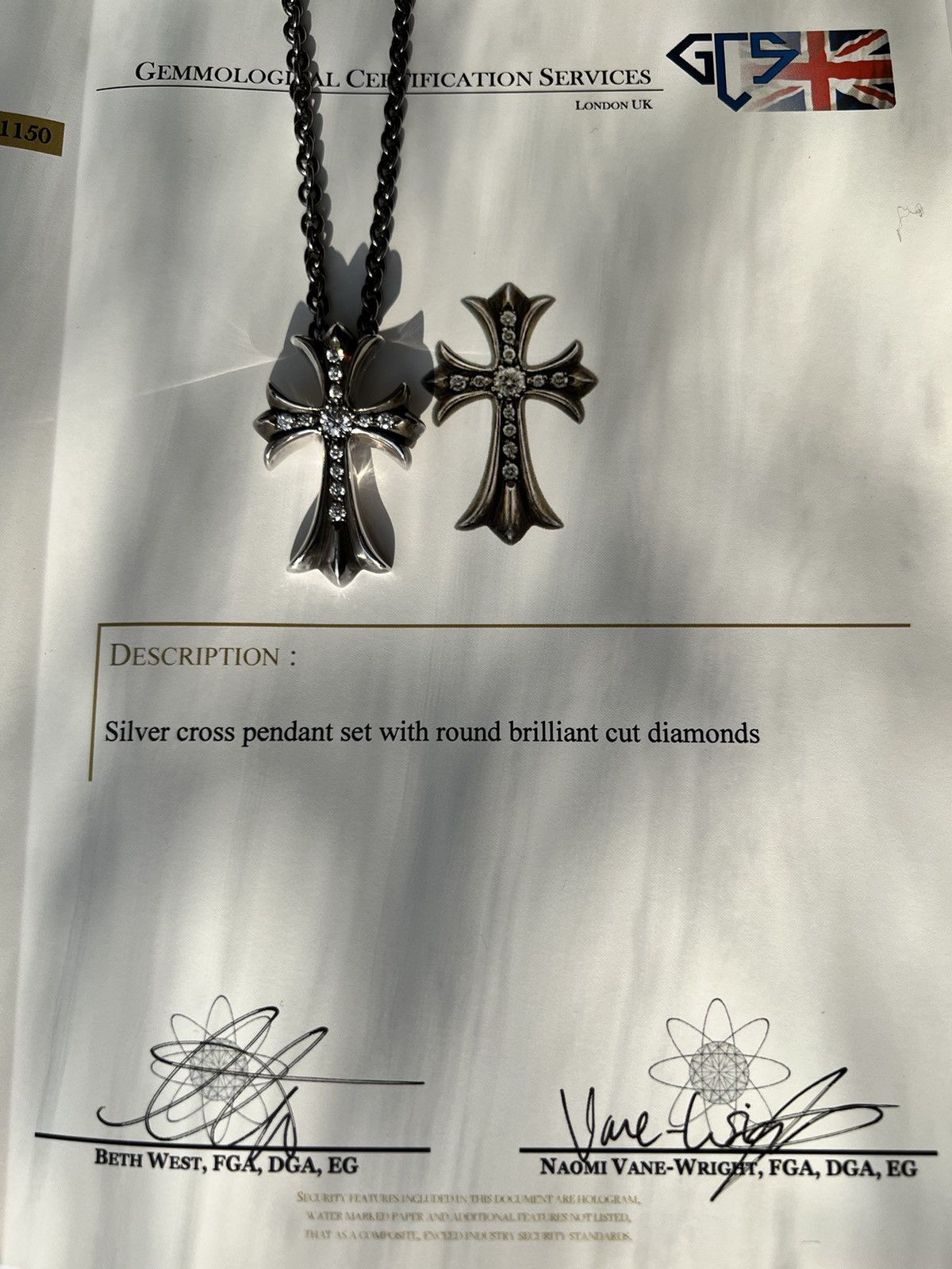 Chrome Hearts 23k$ Chrome Hearts pave diamond cross pendant Size ONE SIZE - 9 Thumbnail