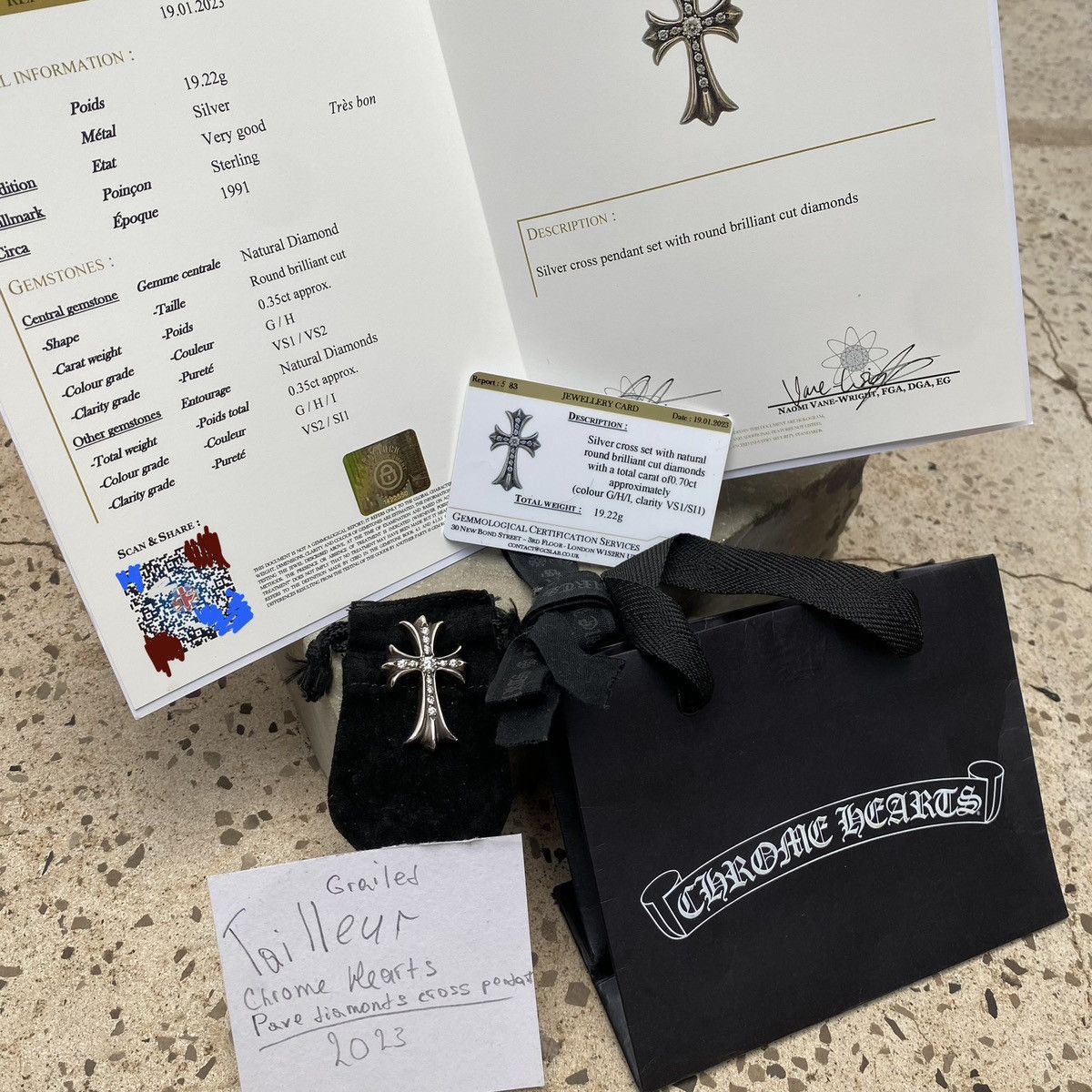 Chrome Hearts 23k$ Chrome Hearts pave diamond cross pendant Size ONE SIZE - 4 Thumbnail