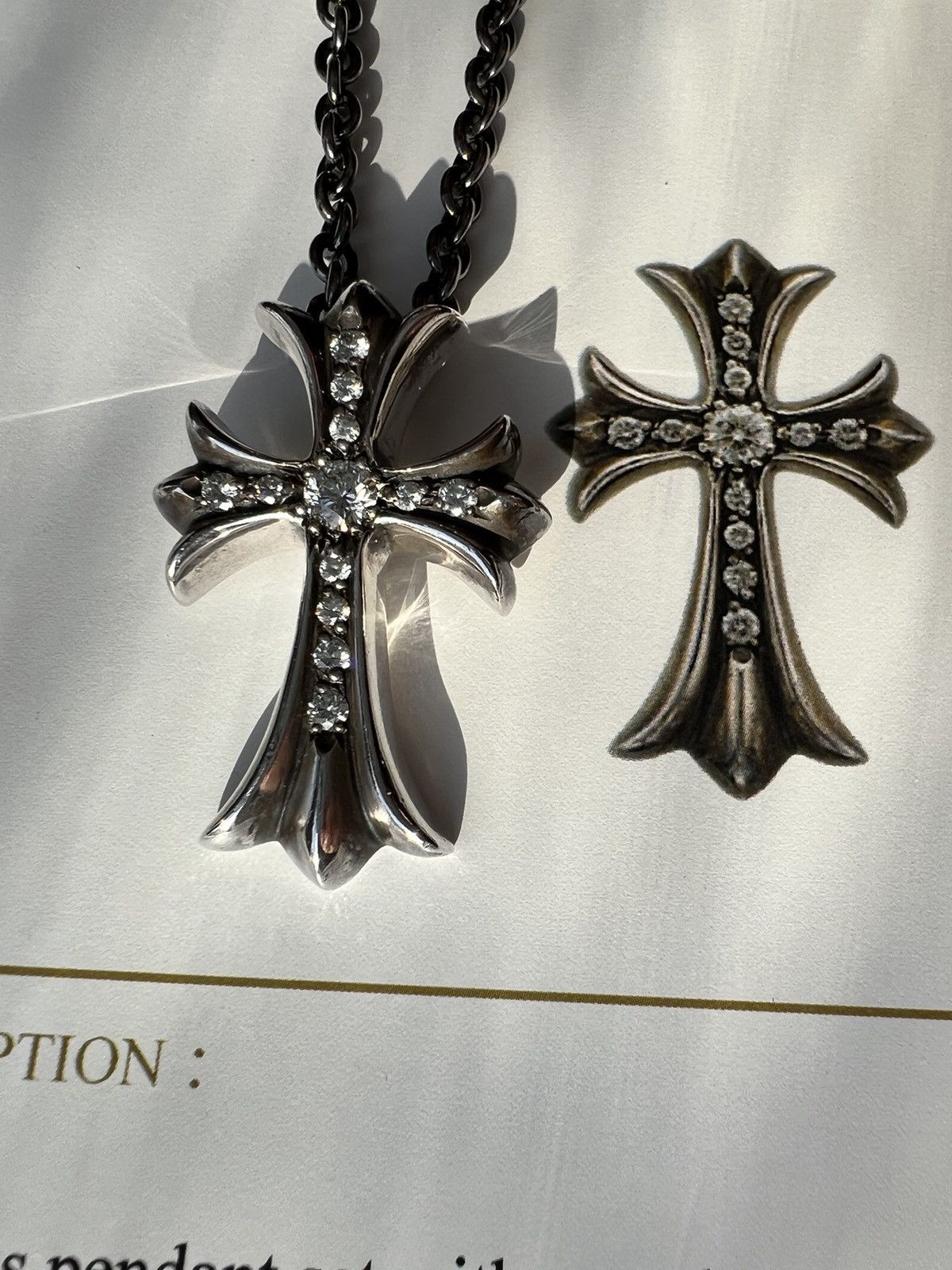 Chrome Hearts 23k$ Chrome Hearts pave diamond cross pendant Size ONE SIZE - 10 Thumbnail