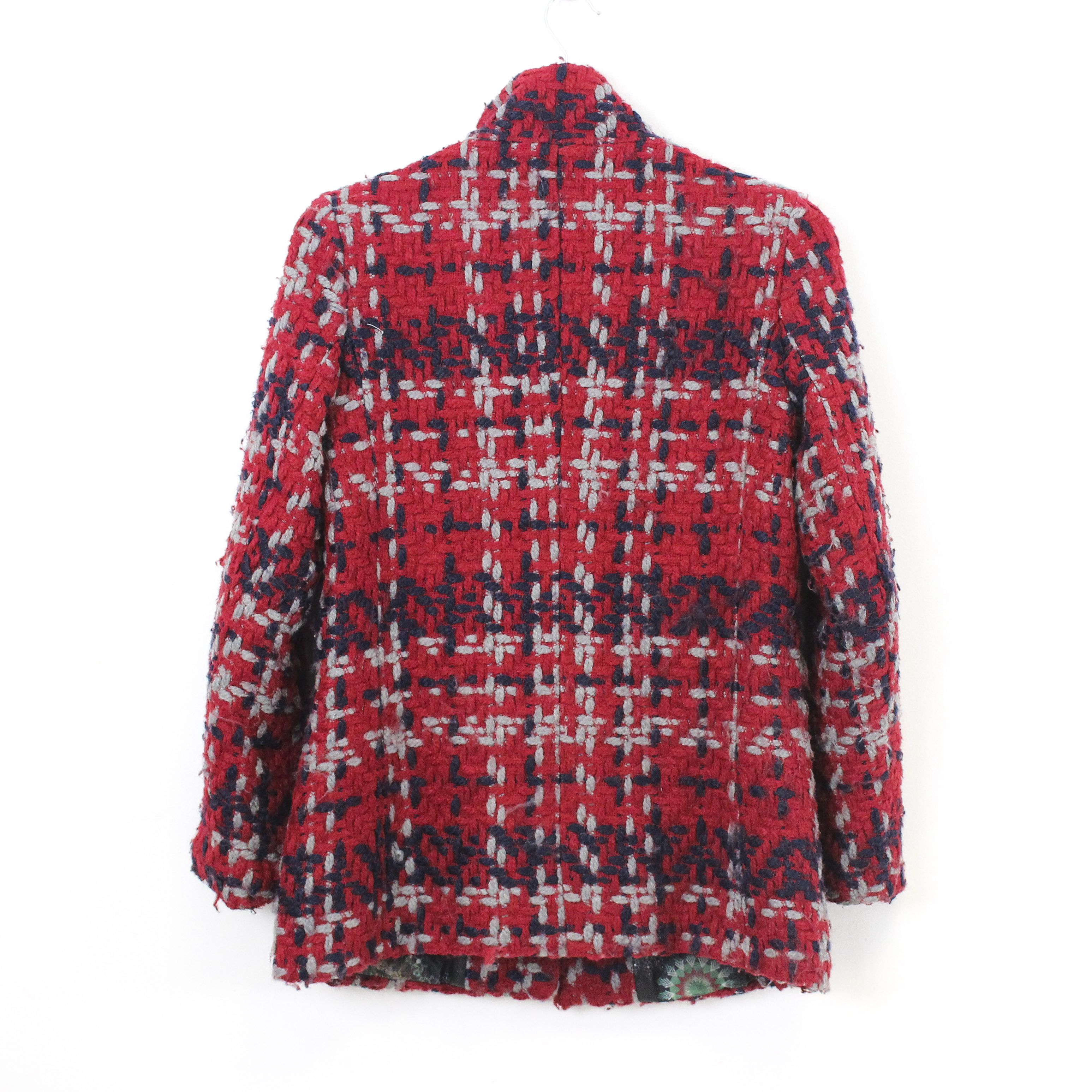 Desigual Wool US 8 Over UK 12 Coat Jacket EU 40 Funky Button Colorful Size M / US 6-8 / IT 42-44 - 5 Thumbnail