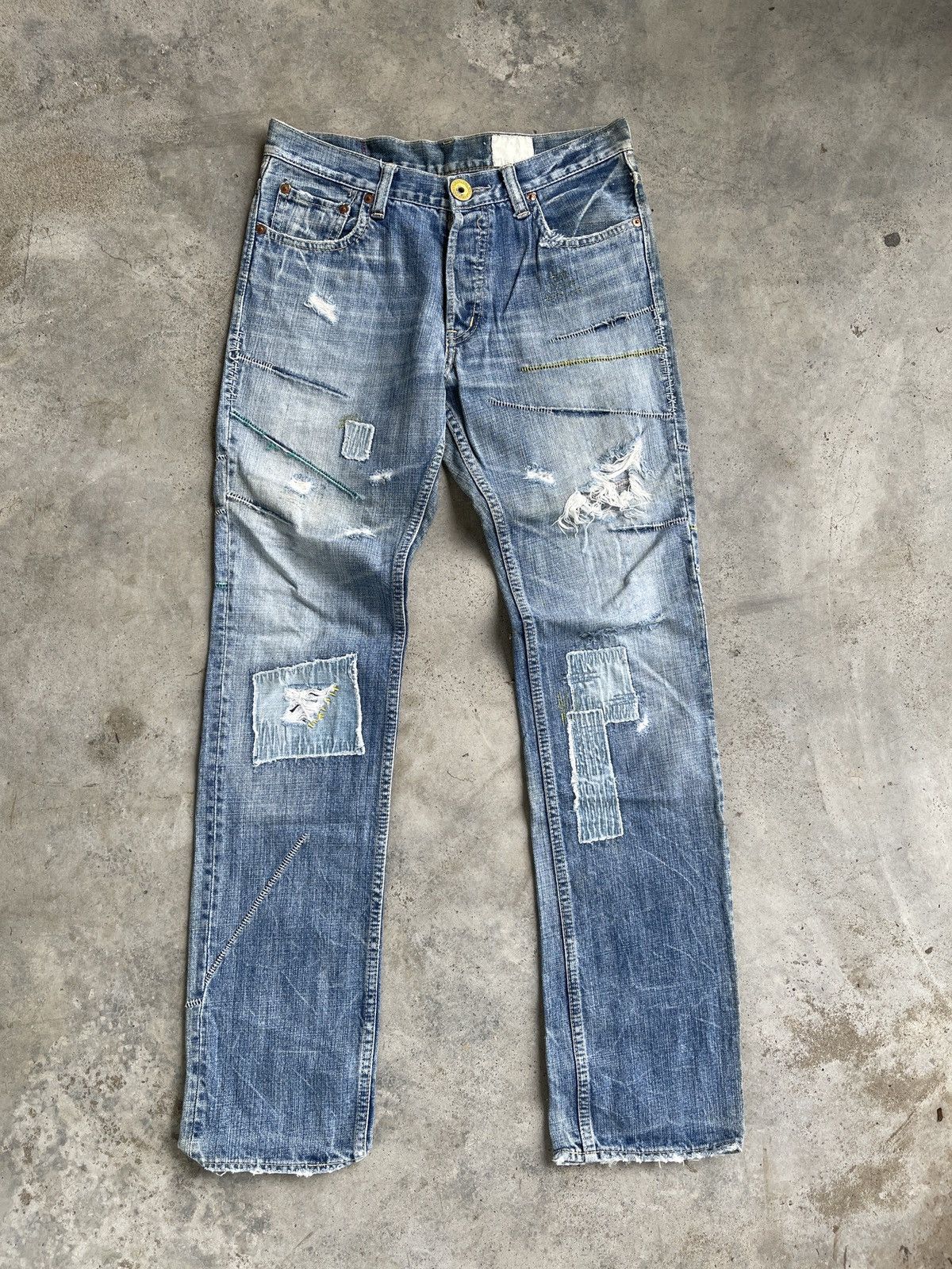 Steals🔥Antgauge japan boro distressed denim