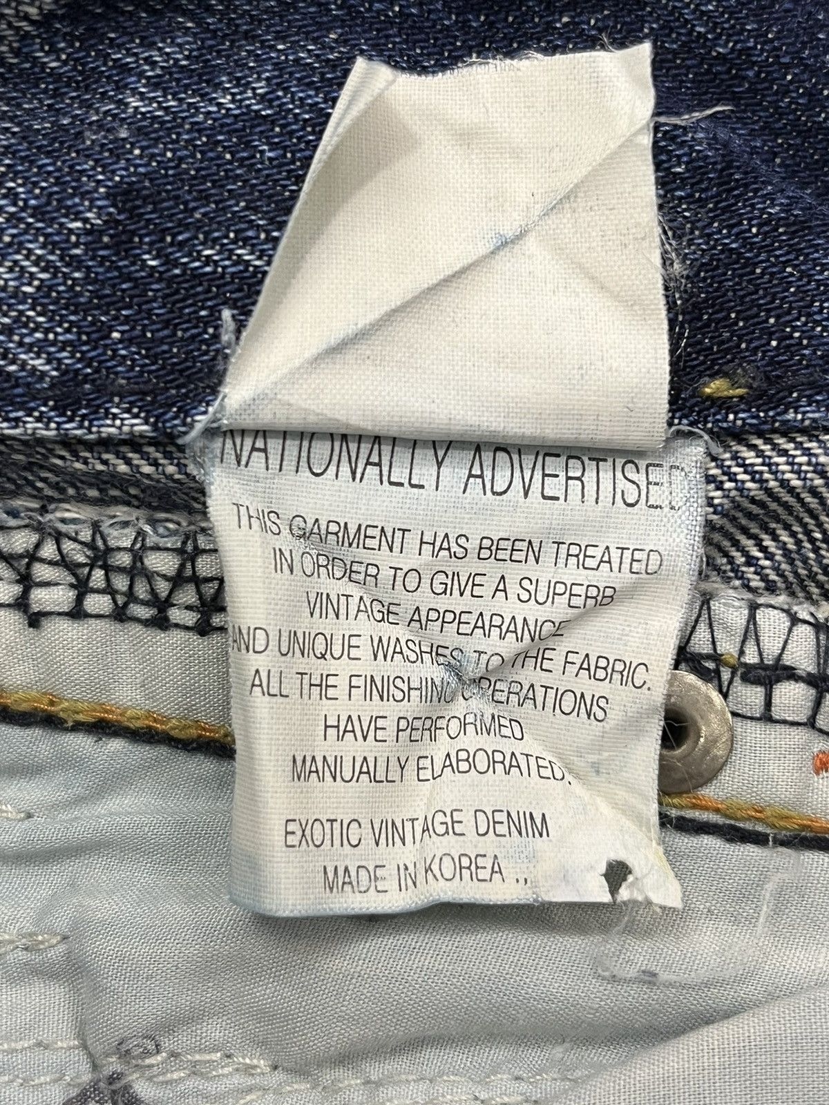 Vintage 🔥YOSHITOMO NARA LOLITA Exotic Denim Chrome Hearts Inspired Size US 29 - 23 Thumbnail