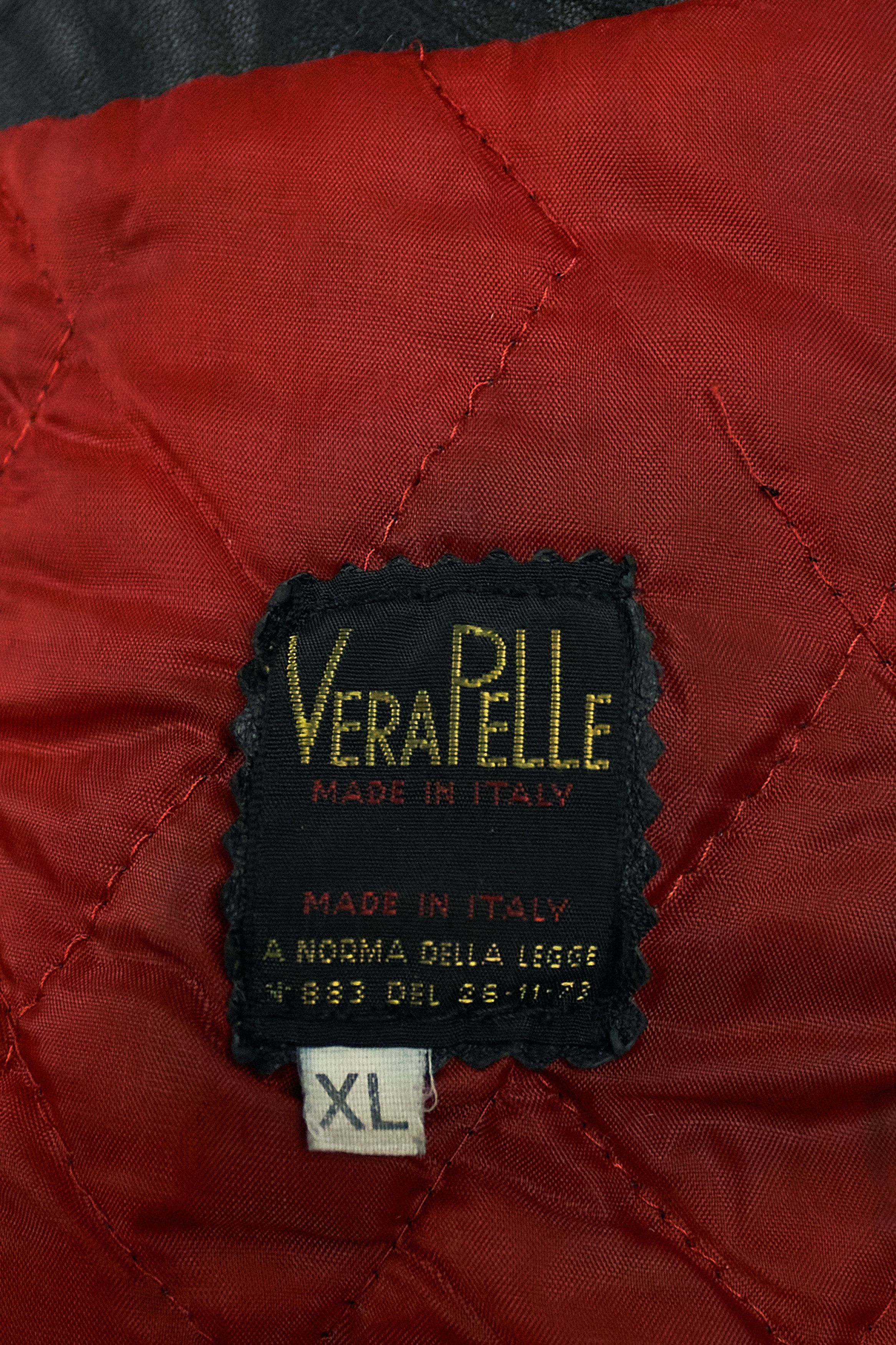 Vintage Rare Vintage 70s Italian Leather Biker Motorcycle Jacket XL Size US XL / EU 56 / 4 - 9 Thumbnail