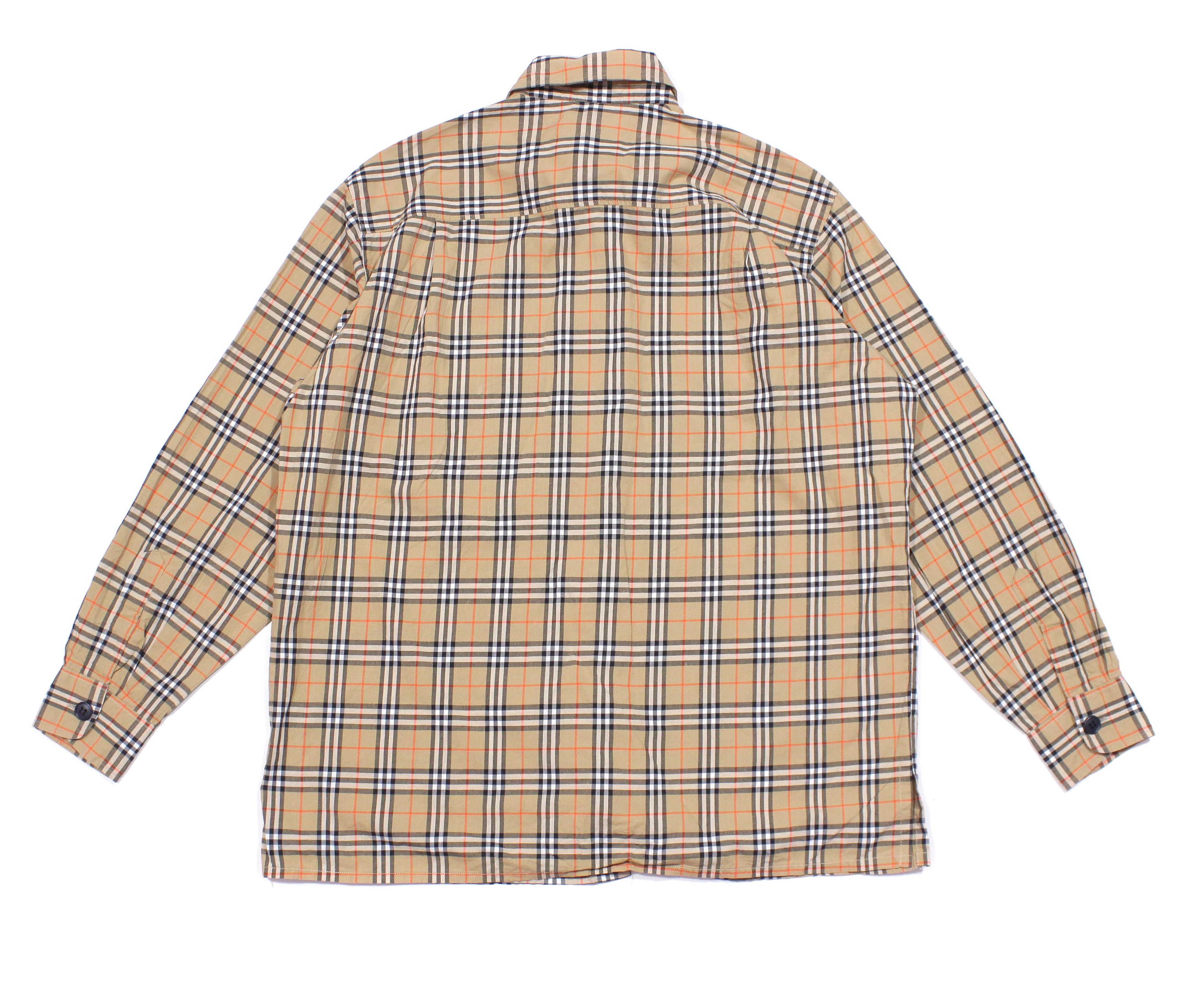 Burberry 90S Nova Check Shirt Vintage Size L / US 10 / IT 46 - 2 Thumbnail