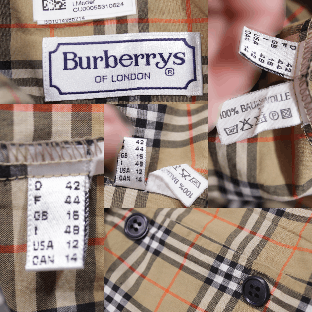 Burberry 90S Nova Check Shirt Vintage Size L / US 10 / IT 46 - 7 Thumbnail